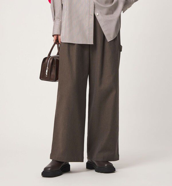 UNITED ARROWS green label relaxing「［size SHORTあり］メランジ カルゼ ワイド パンツ」|その他|