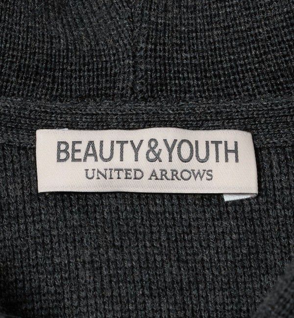 BEAUTY&YOUTH UNITED ARROWS「コットン カシミヤ ミラノリブ スウェットライク ニット パーカー」|ニット・セーター|