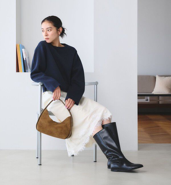 BEAUTY&YOUTH UNITED ARROWS「レザーライク シンプル ロングブーツ」|ロングブーツ|