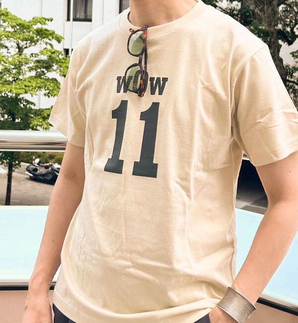 NOLLEY'S「店舗別注ナンバリングTシャツ」|Tシャツ・カットソー|ベージュ