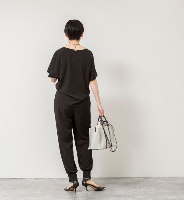 NOLLEY'S「【WEB＆一部店舗限定カラー】《セットアップ対応》ジョーゼットＶネックプルオーバー」|シャツ・ブラウス|
