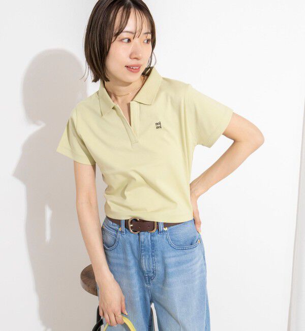 NOLLEY'S「【nolnol/ノルノル】ウォッシャブルスキッパーショートポロTee」|ポロシャツ|