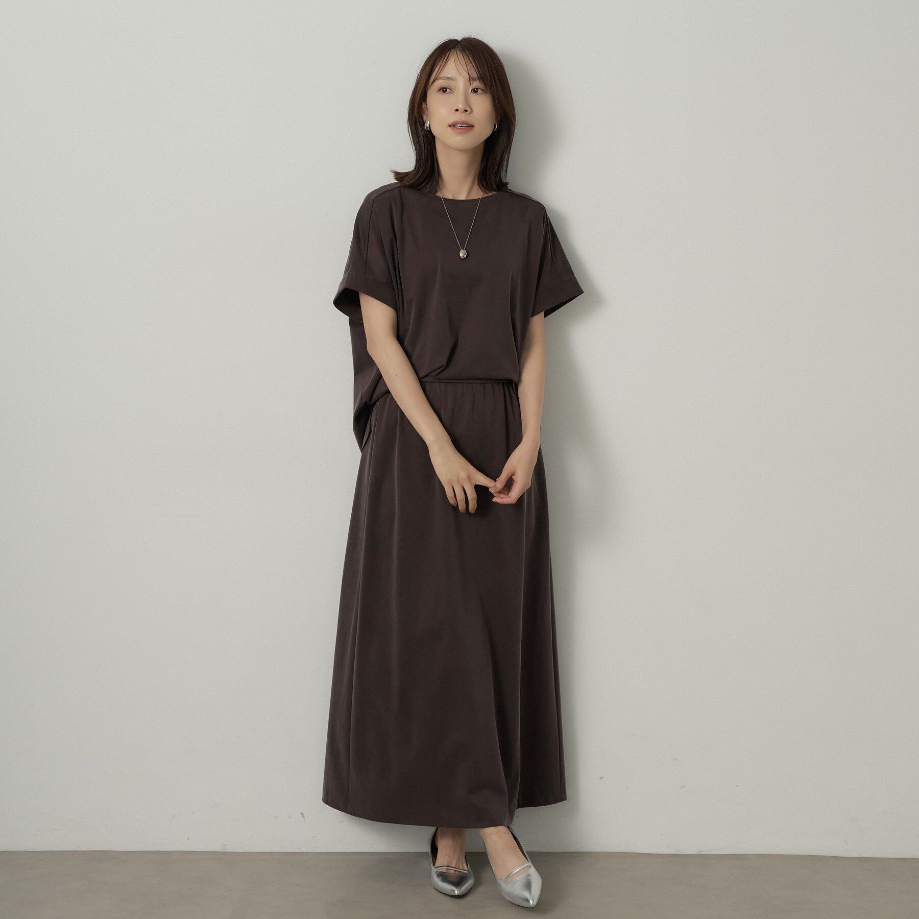 UNTITLED「【秋めきリラクシー/セットアップ可】ヴィンテージライクドルマンカットソー」|Tシャツ・カットソー|