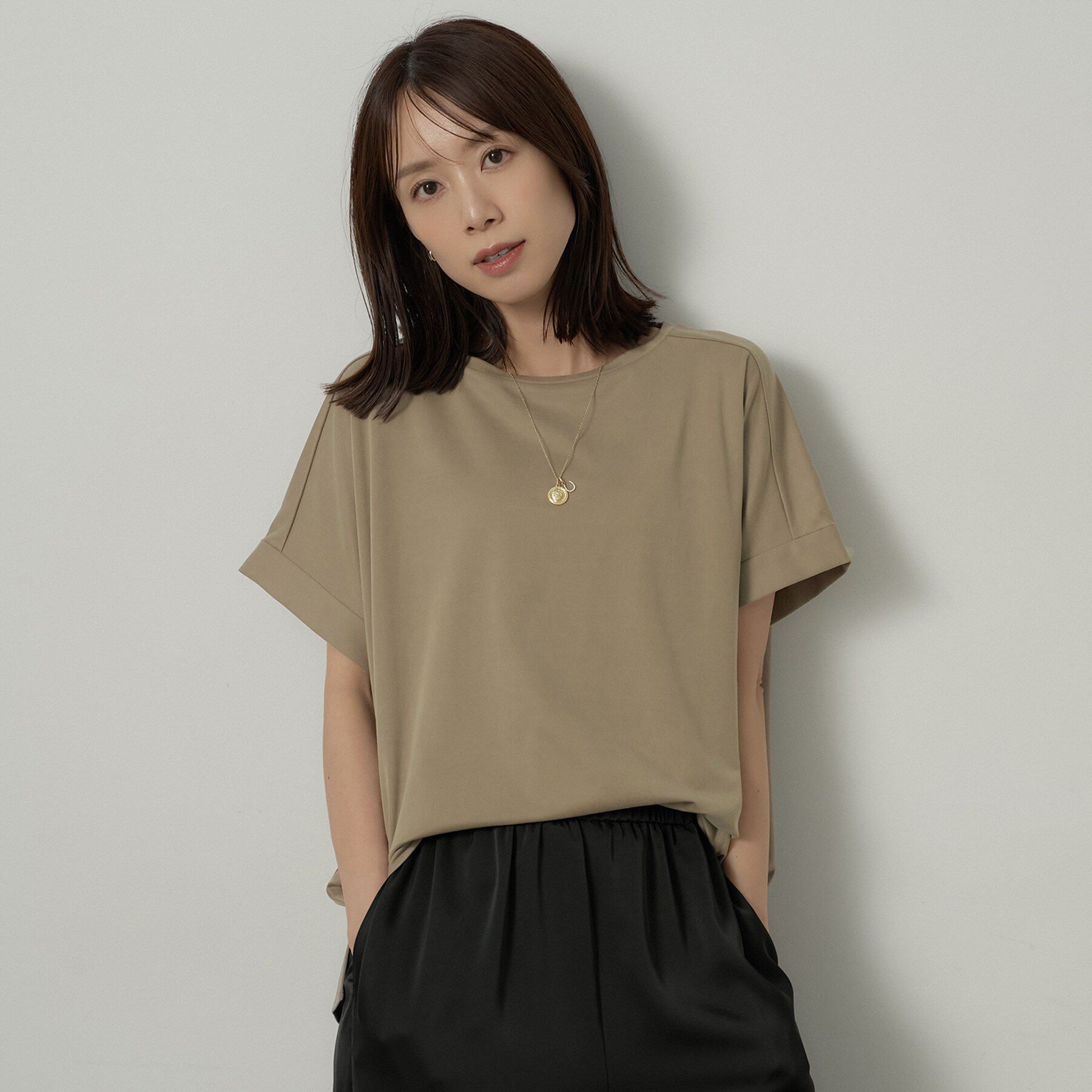 UNTITLED「【秋めきリラクシー/セットアップ可】ヴィンテージライクドルマンカットソー」|Tシャツ・カットソー|