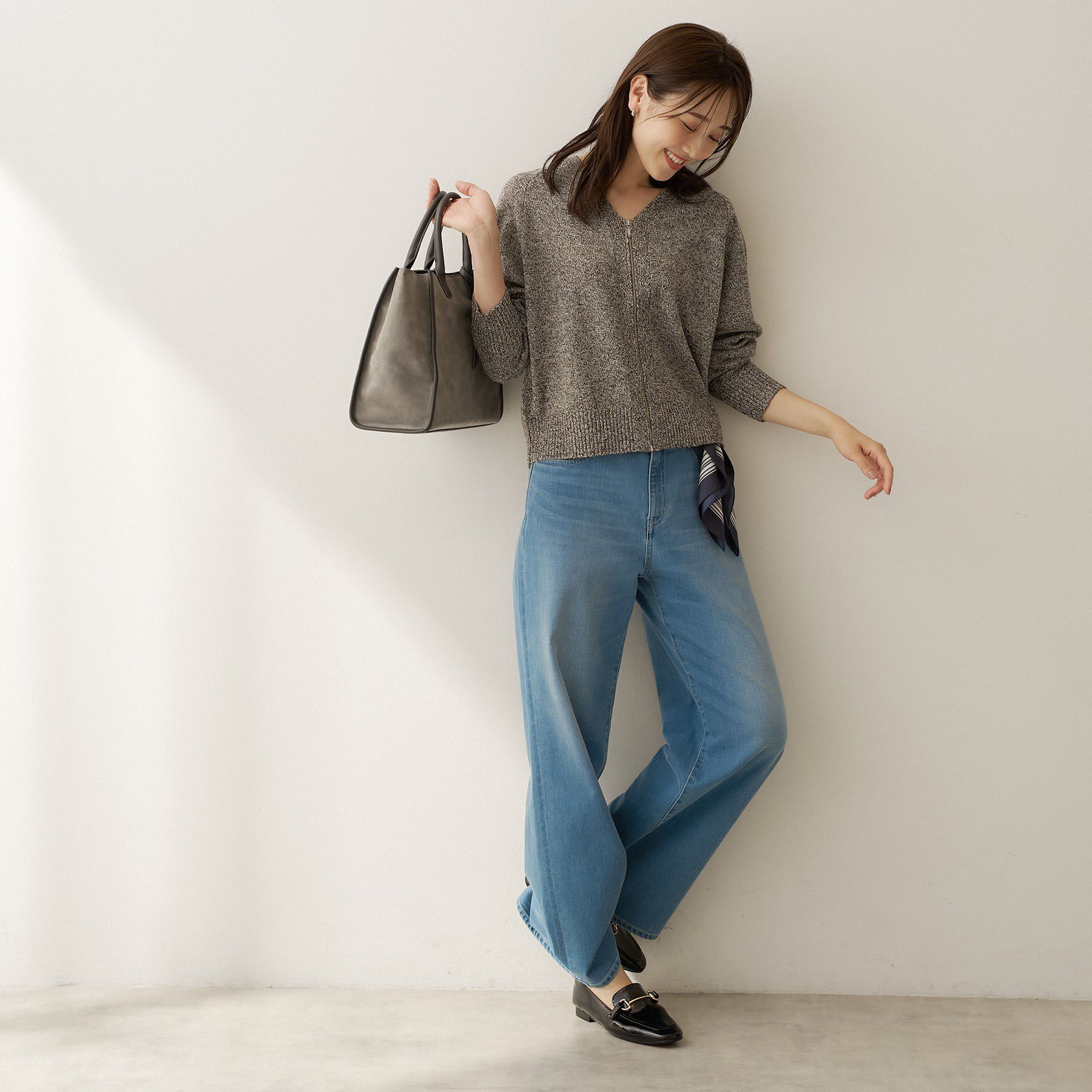 UNTITLED「【店頭人気！】杢調ジップカーディガン」|カーディガン|