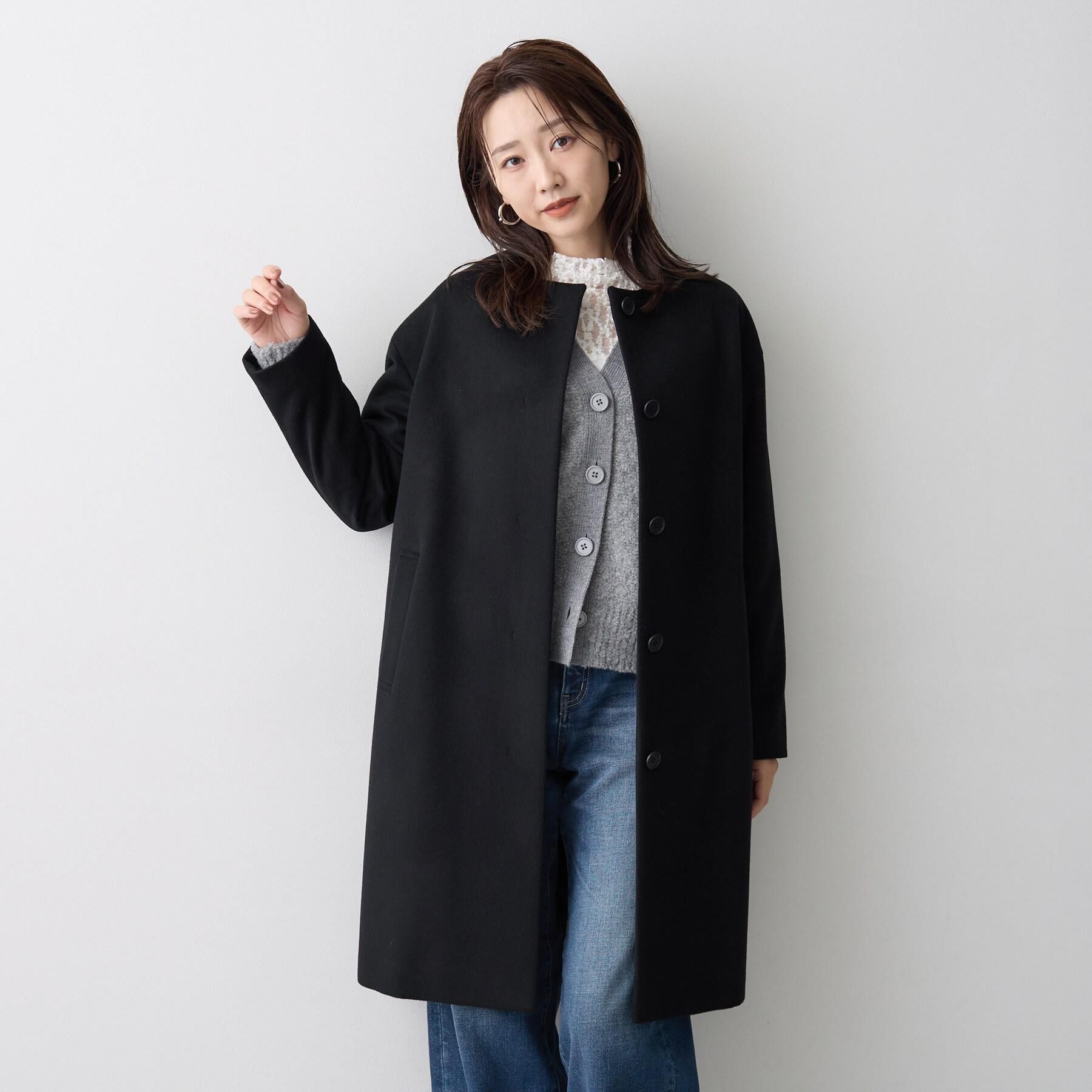 UNTITLED「【名品】ウールカシミヤノーカラーコート」|ノーカラーコート|