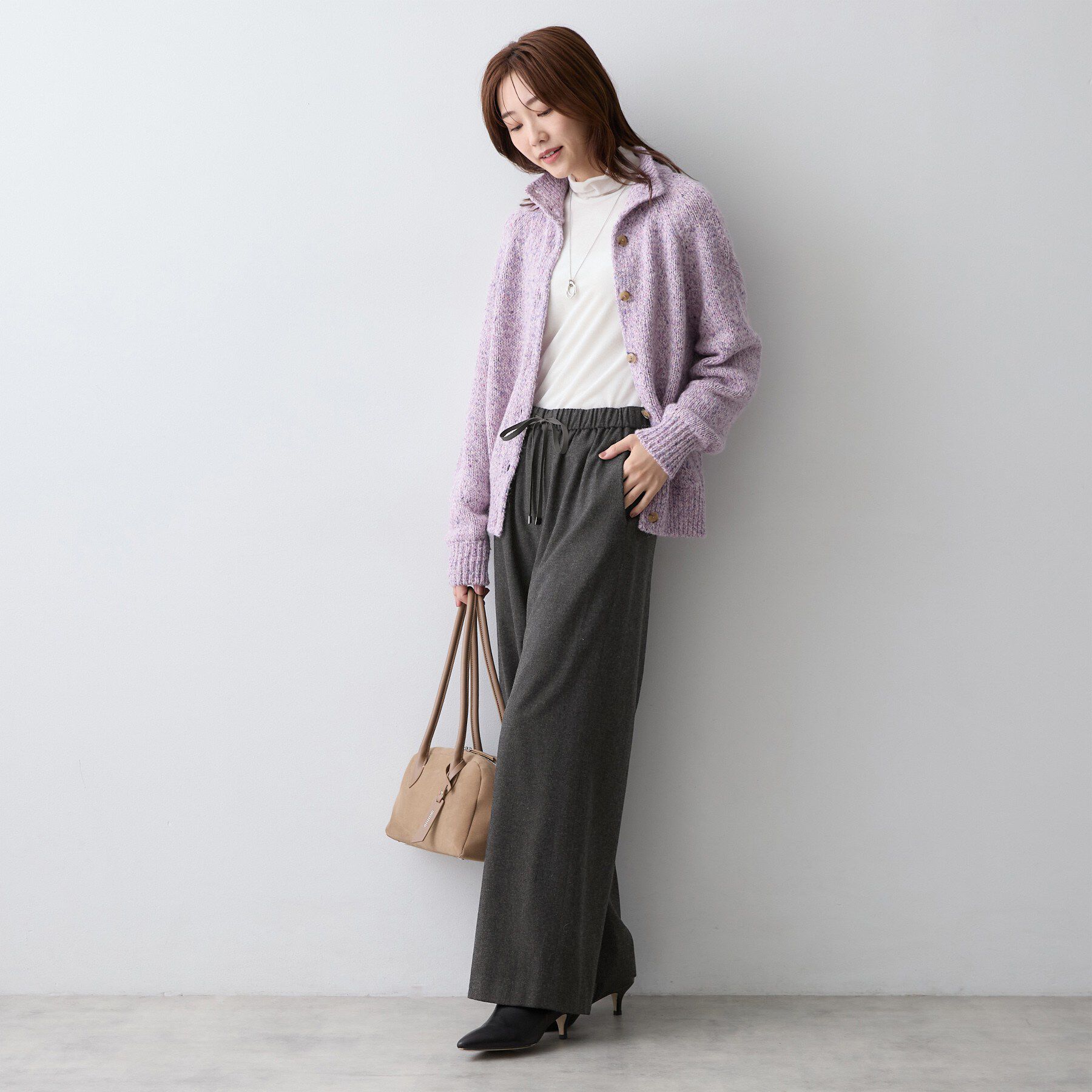 UNTITLED「ウール混ドロストワイドパンツ」|その他|