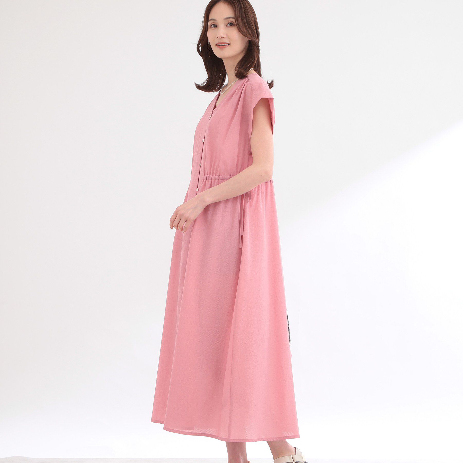 Reflect「【マシンウォッシャブル】フロントボタンワンピース」|ワンピース|