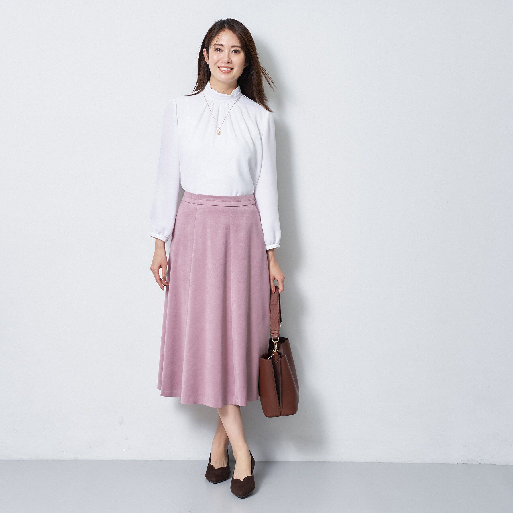 Reflect「【SS-4Lサイズ／通勤／セレモニー】プチハイネック シフォンブラウス」|シャツ・ブラウス|