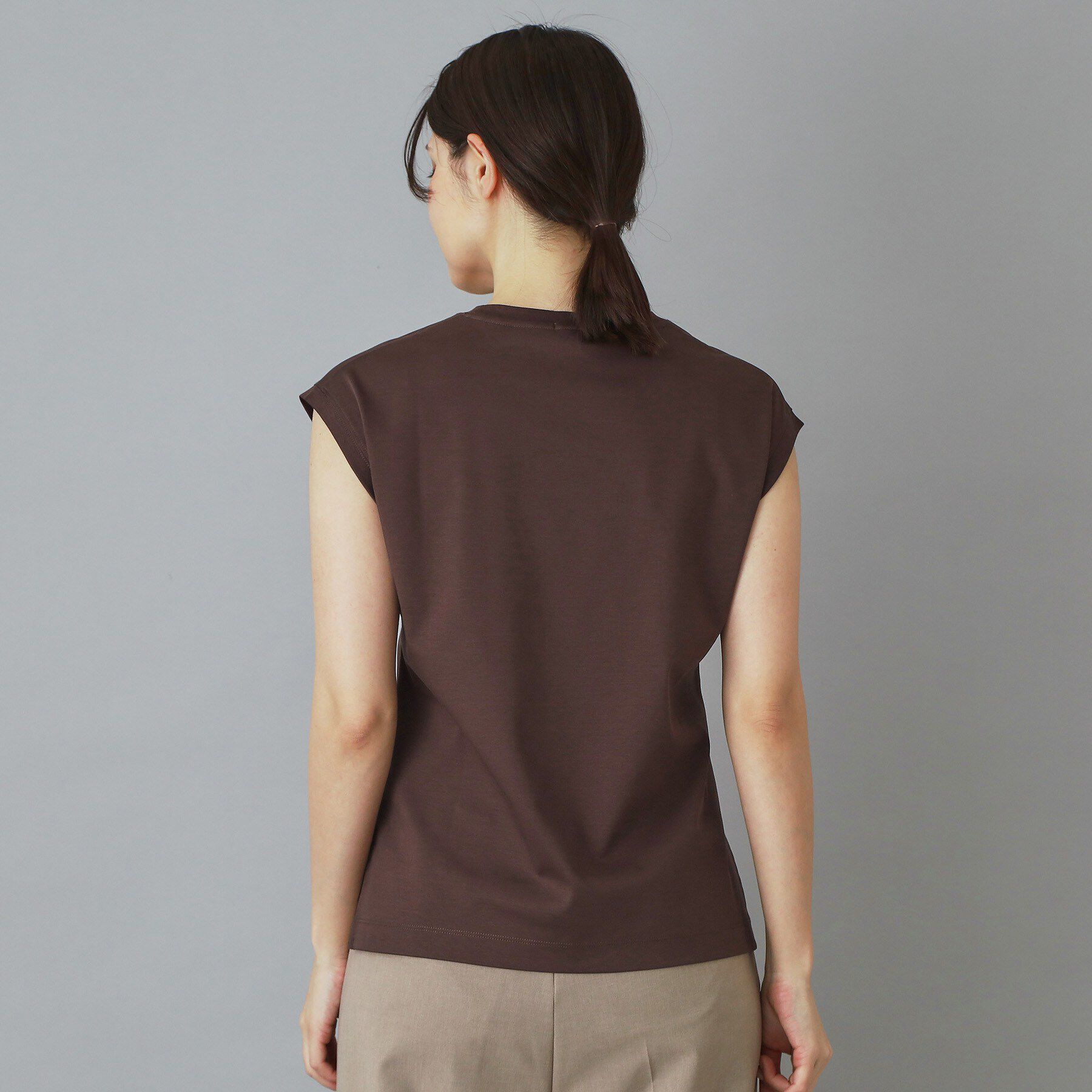 DRESSTERIOR「【接触冷感／抗菌防臭／消臭】アイスクリアコットンフレンチスリーブT」|Tシャツ・カットソー|