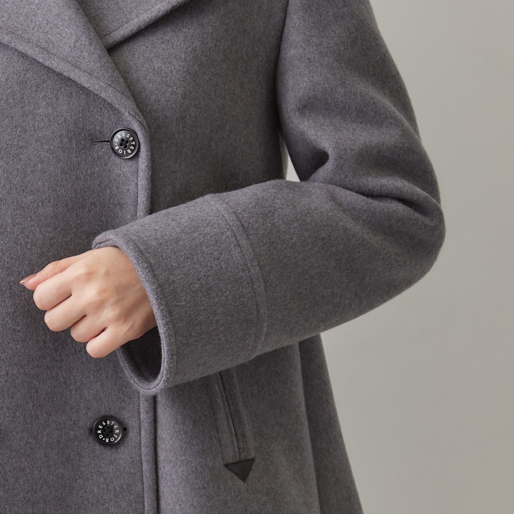 DRESSTERIOR「【上品】Super140 AラインPコート」|ピーコート|
