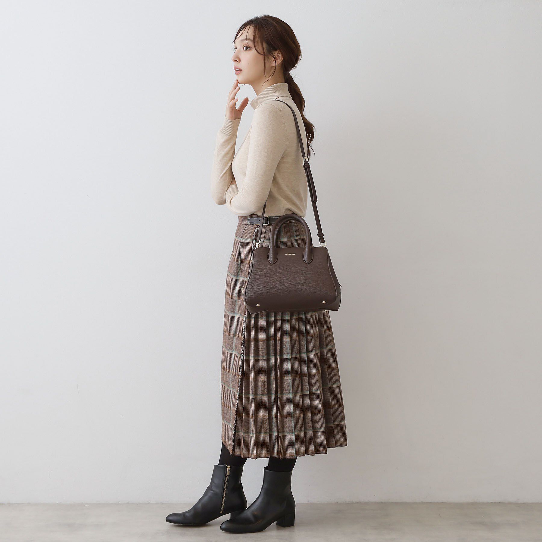 DRESSTERIOR「シュリンクレザー調2WAYバッグ」|ボストンバッグ|