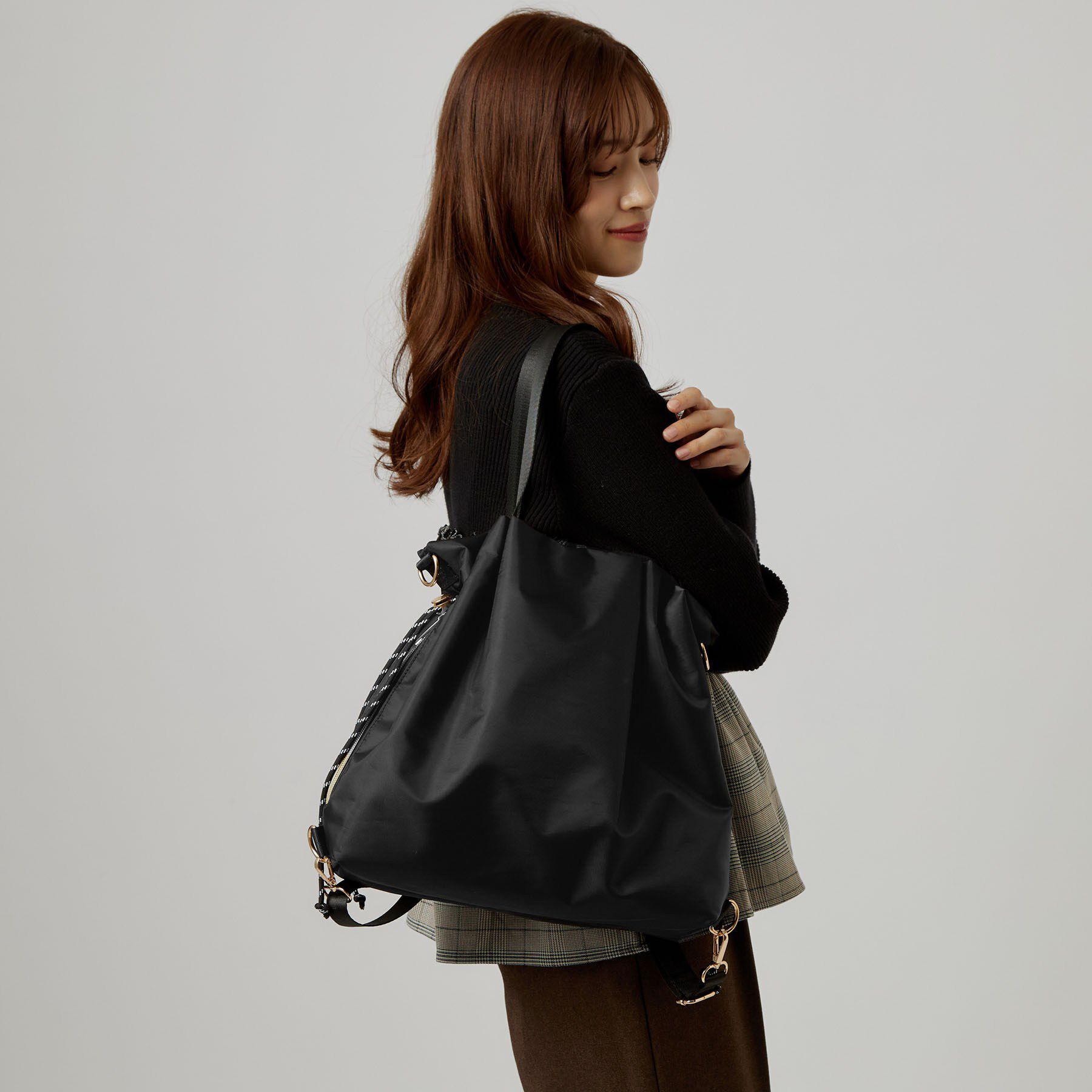 grove「【撥水】タックハンドル3WAYトート」|トートバッグ|