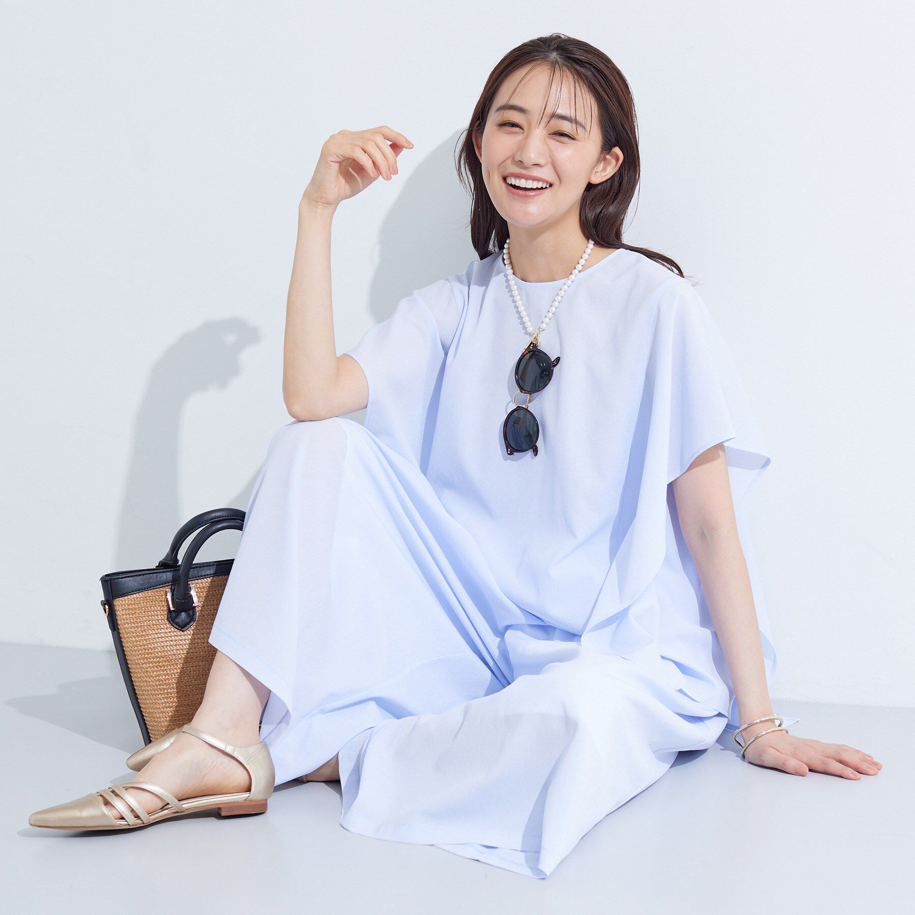 INDIVI「【体型カバー】スクエアブラウス」|シャツ・ブラウス|