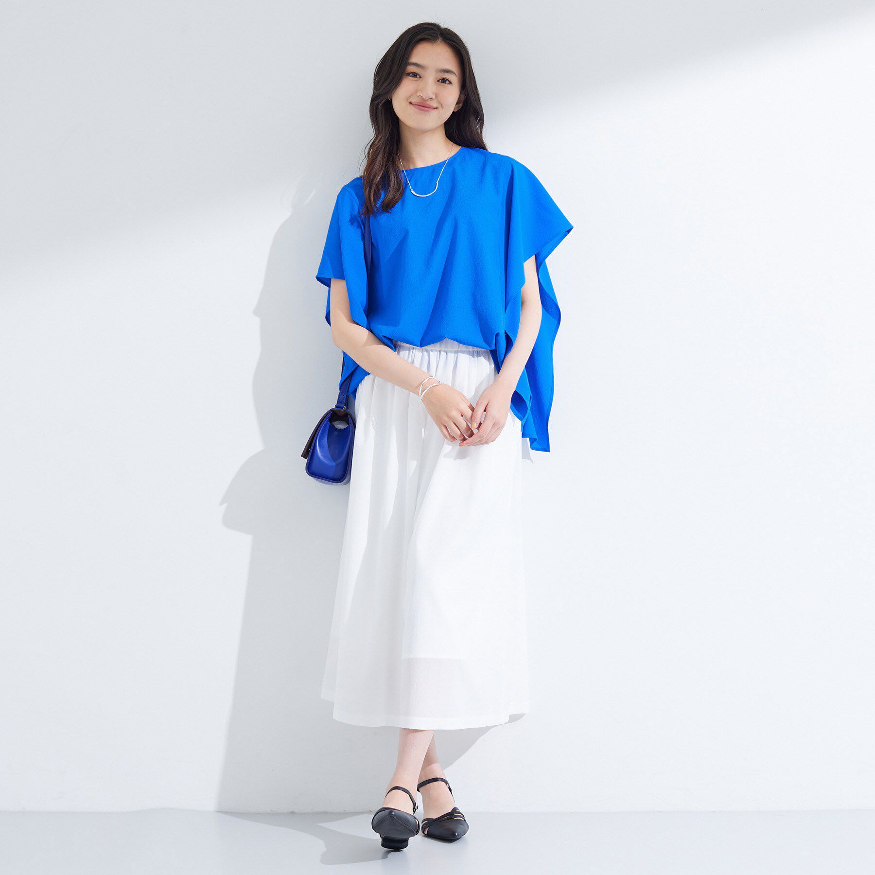 INDIVI「【体型カバー】スクエアブラウス」|シャツ・ブラウス|