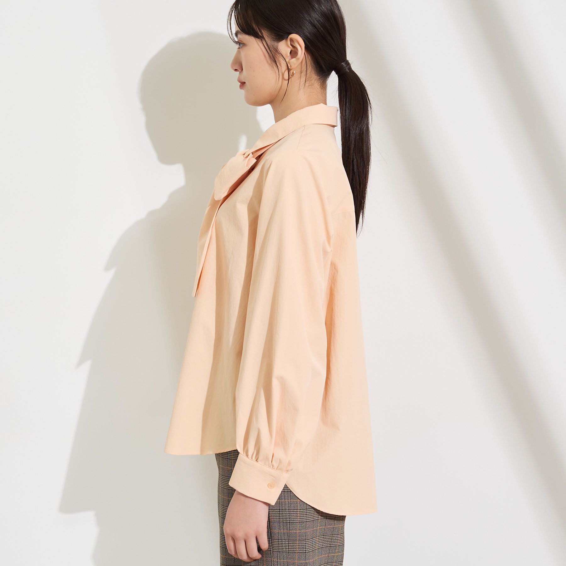 INDIVI「【ストレッチ◎】取外し可ボウタイシャツ」|シャツ・ブラウス|