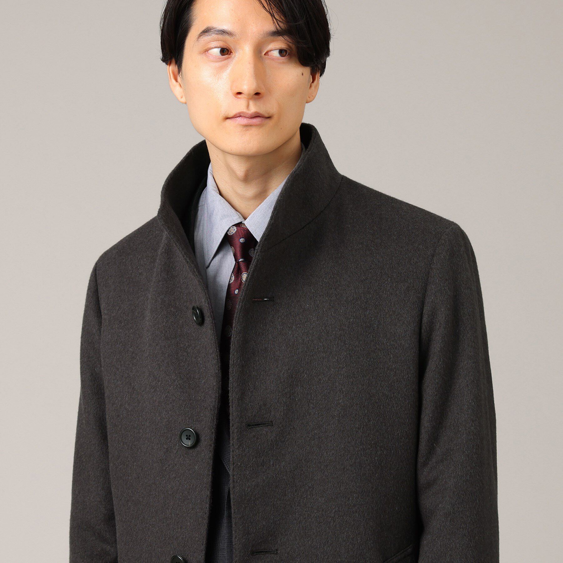 TAKEO KIKUCHI「【ウールカシミヤブレンド】ビーバー調 スタンドカラー コート」|その他|