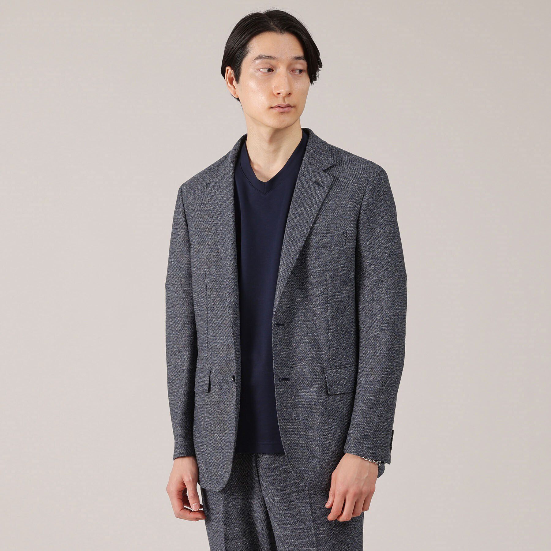 TAKEO KIKUCHI「【抗菌防臭】尾州 リネンブレンド ハニカムメッシュ ジャケット」|テーラードジャケット|