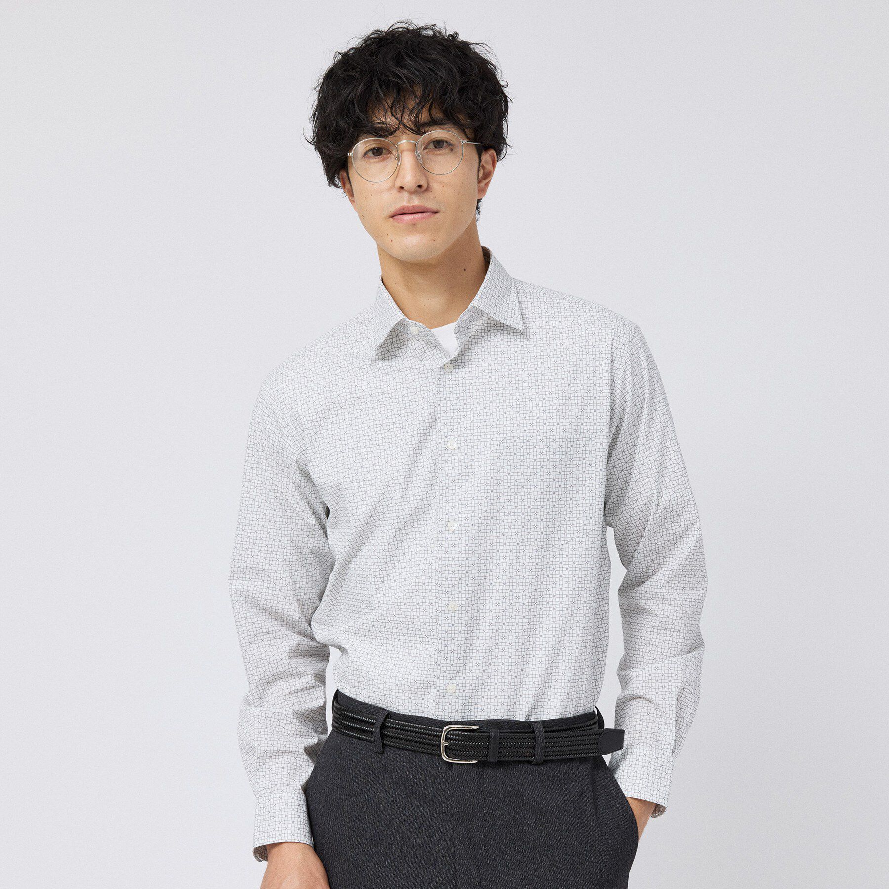 TAKEO KIKUCHI「【Made in JAPAN】 小紋プリント シャツ」|シャツ・ブラウス|ホワイト(101)
