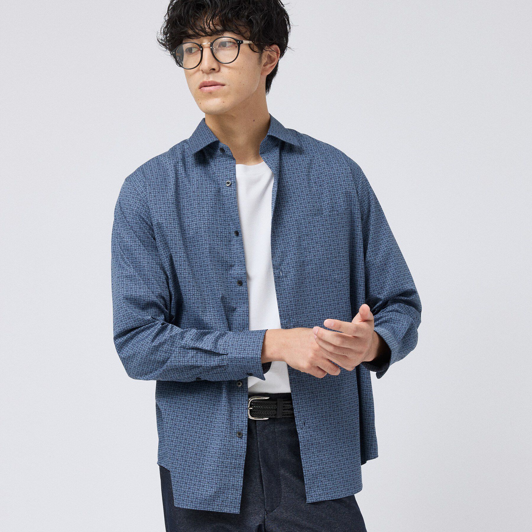 TAKEO KIKUCHI「【Made in JAPAN】 小紋プリント シャツ」|シャツ・ブラウス|