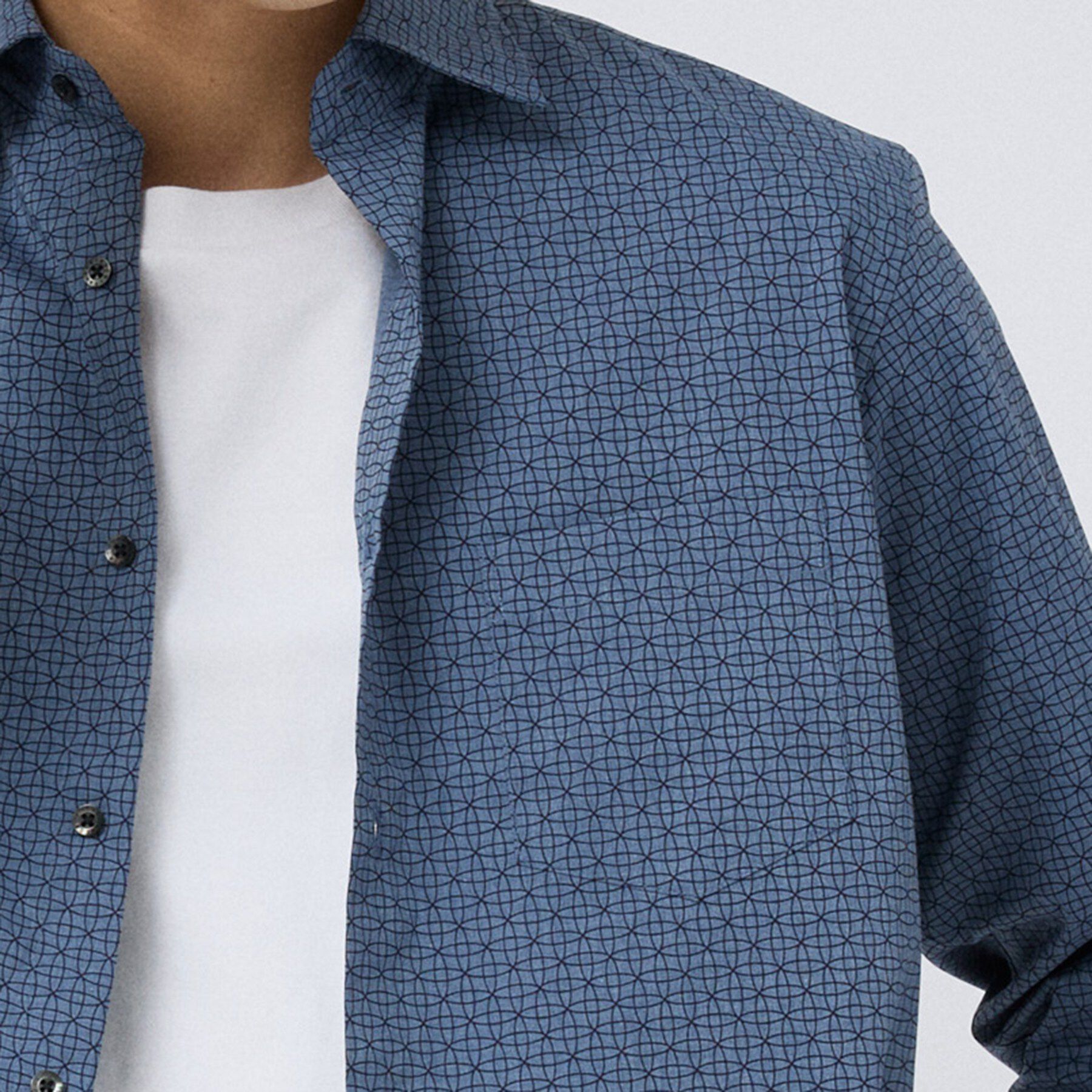 TAKEO KIKUCHI「【Made in JAPAN】 小紋プリント シャツ」|シャツ・ブラウス|