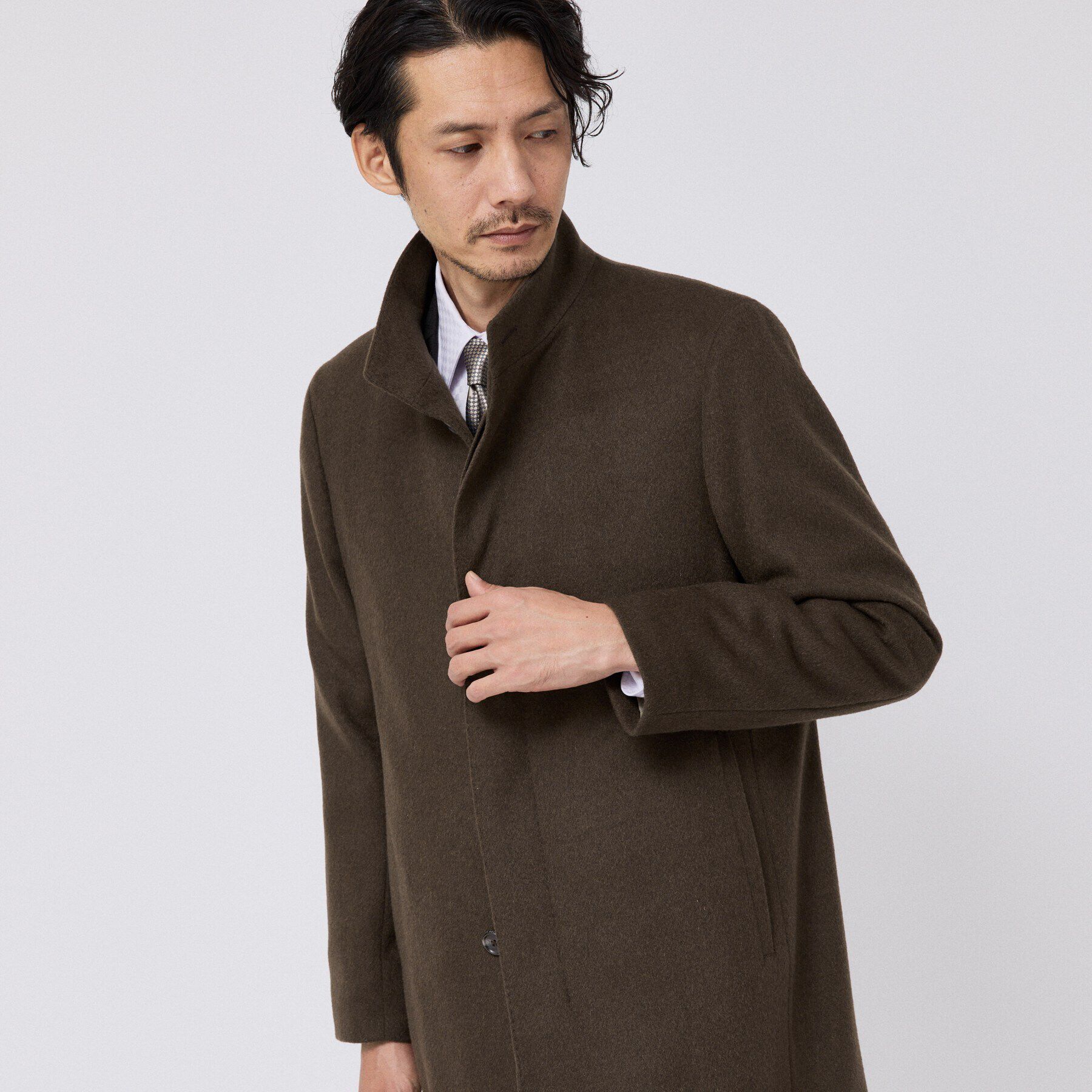 TAKEO KIKUCHI「【ウールカシミヤ混】スタンドカラーコート」|その他|