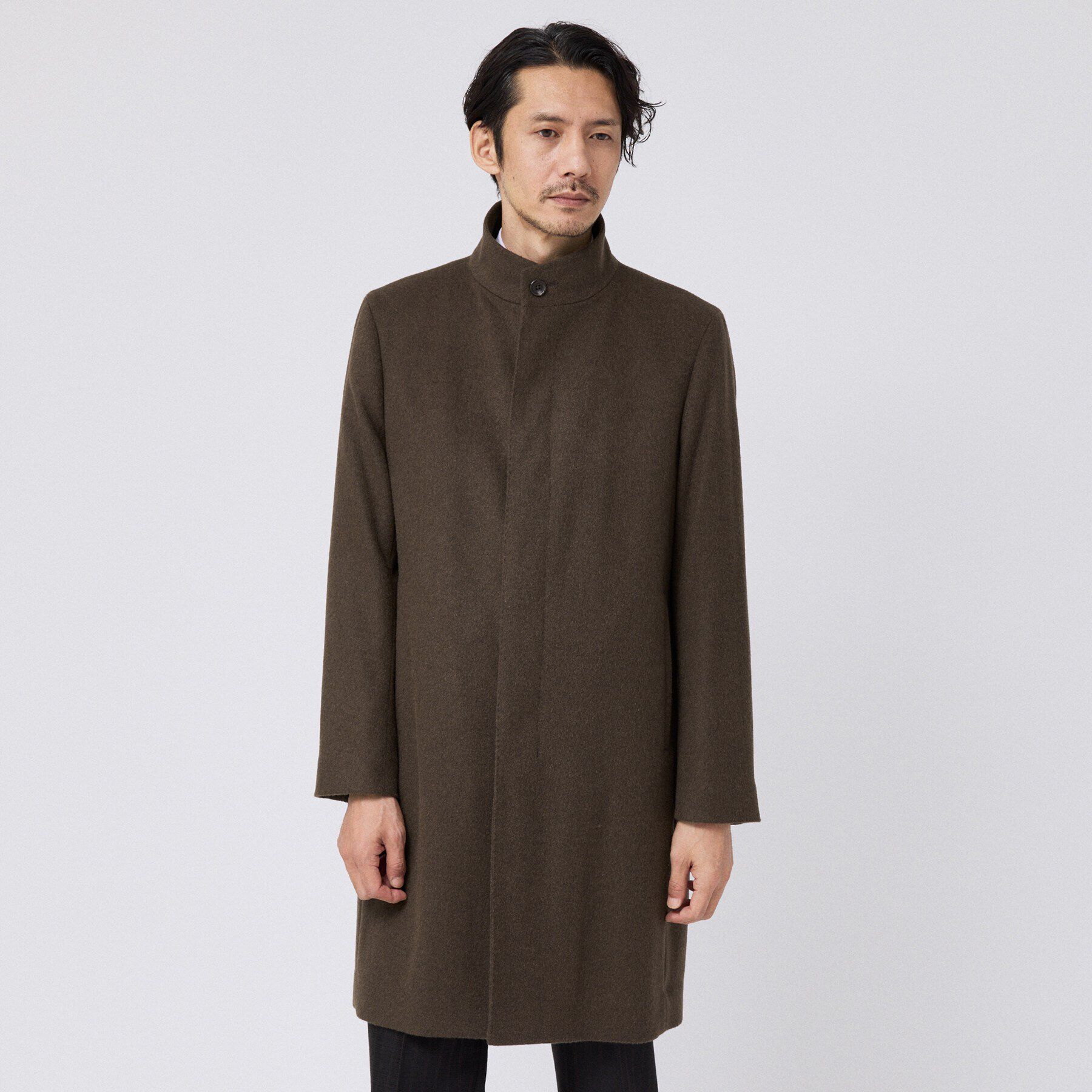TAKEO KIKUCHI「【ウールカシミヤ混】スタンドカラーコート」|その他|
