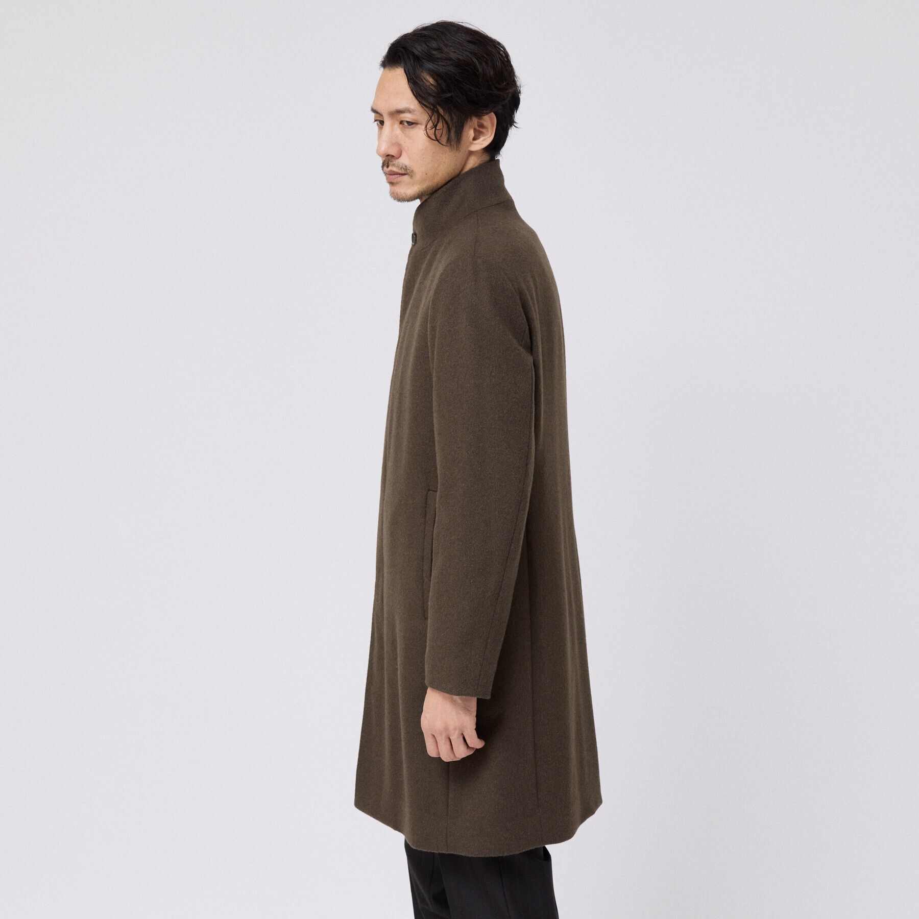 TAKEO KIKUCHI「【ウールカシミヤ混】スタンドカラーコート」|その他|