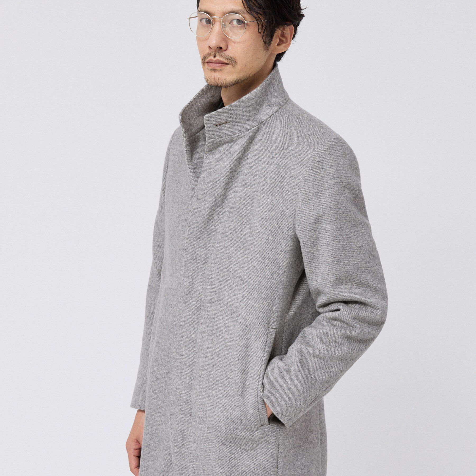 TAKEO KIKUCHI「【ウールカシミヤ混】スタンドカラーコート」|その他|