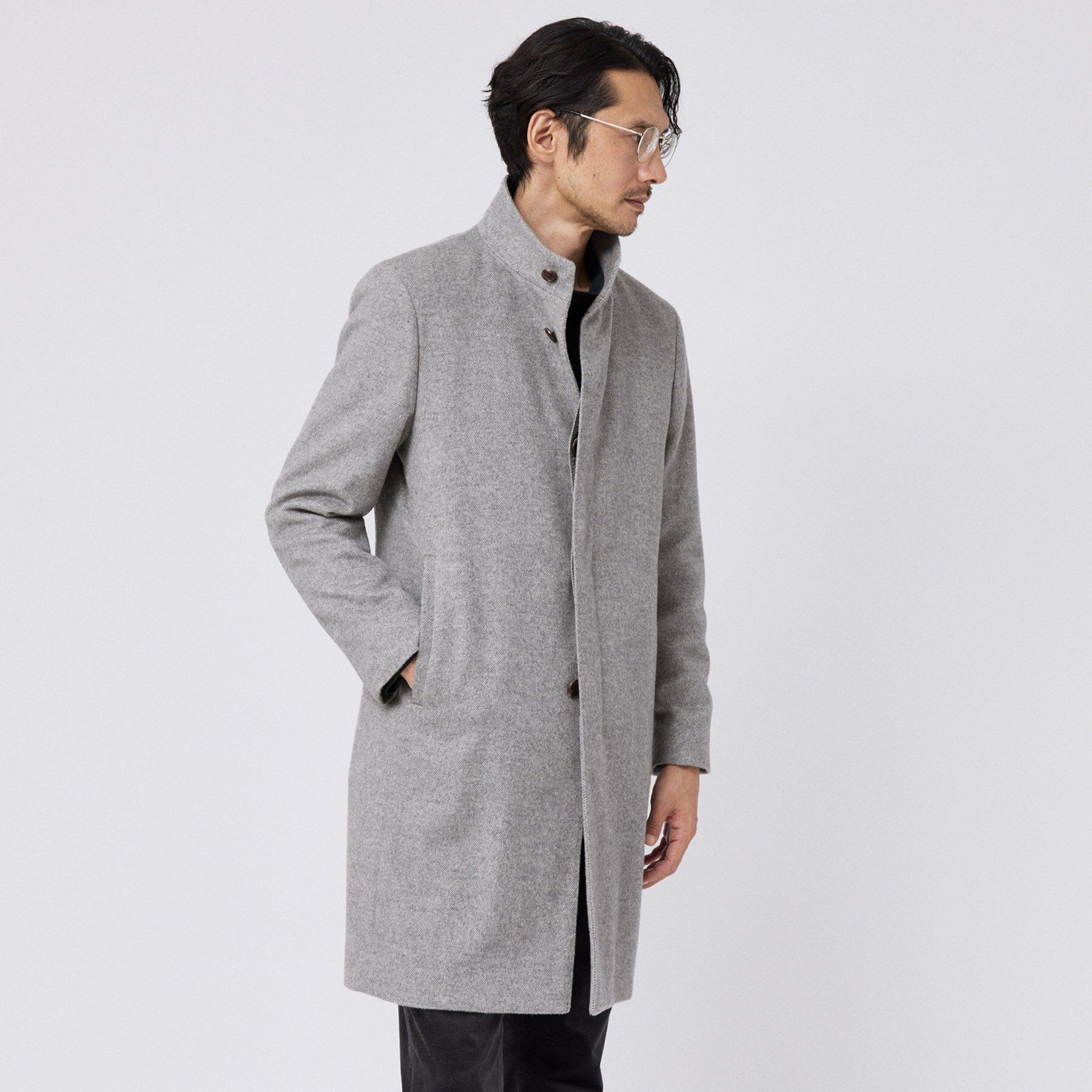 TAKEO KIKUCHI「【ウールカシミヤ混】スタンドカラーコート」|その他|