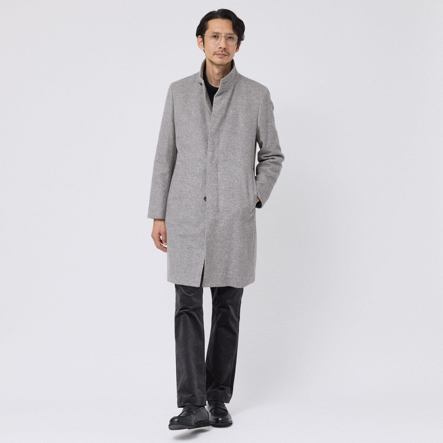 TAKEO KIKUCHI「【ウールカシミヤ混】スタンドカラーコート」|その他|