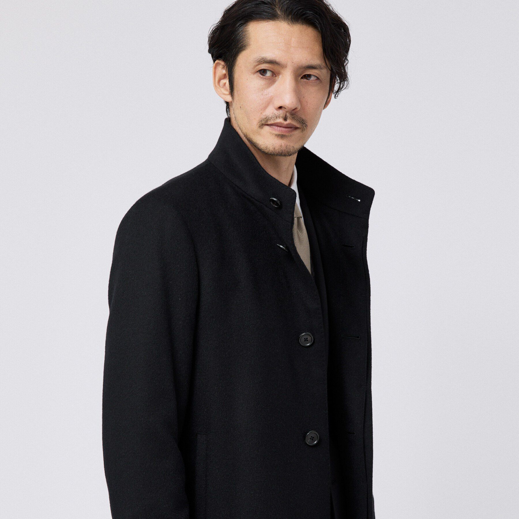 TAKEO KIKUCHI「【ウールカシミヤ混】スタンドカラーコート」|その他|