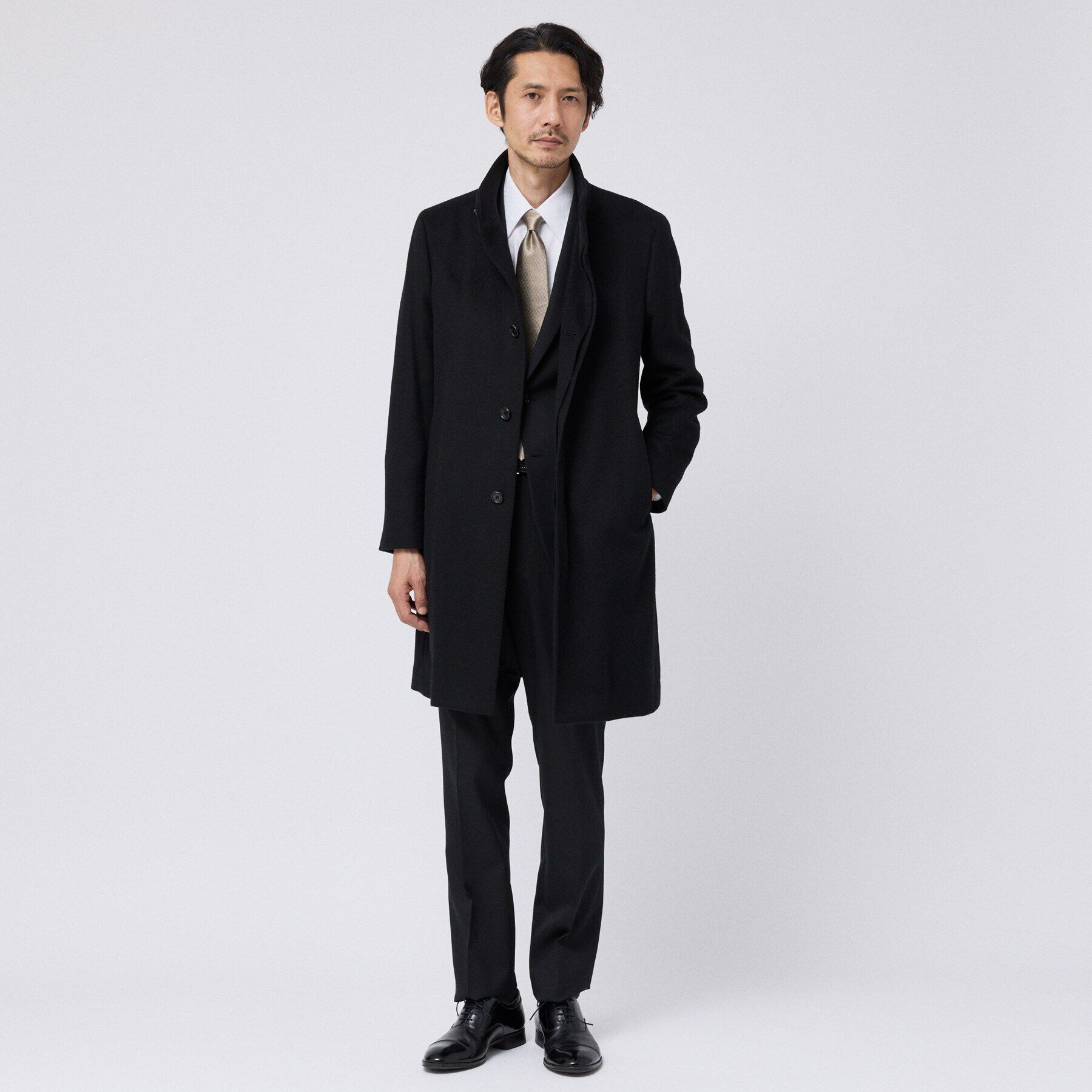 TAKEO KIKUCHI「【ウールカシミヤ混】スタンドカラーコート」|その他|