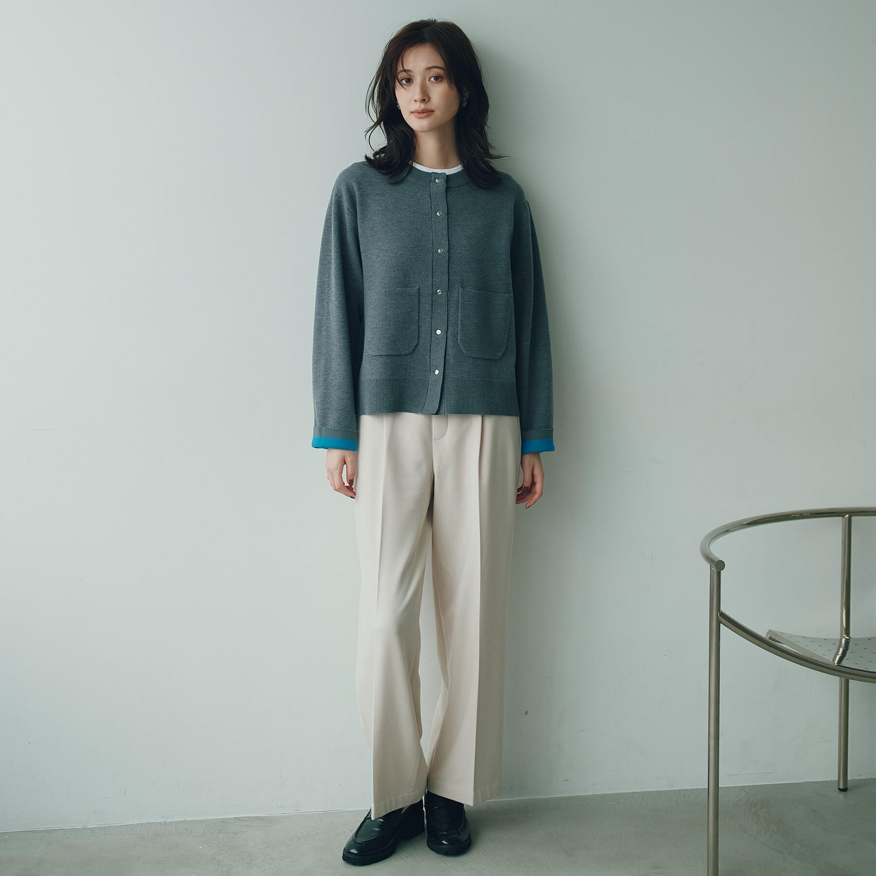 THE SHOP TK「【選べる着丈/S-XL】ぬくラク 両面起毛ワイドパンツ」|その他|