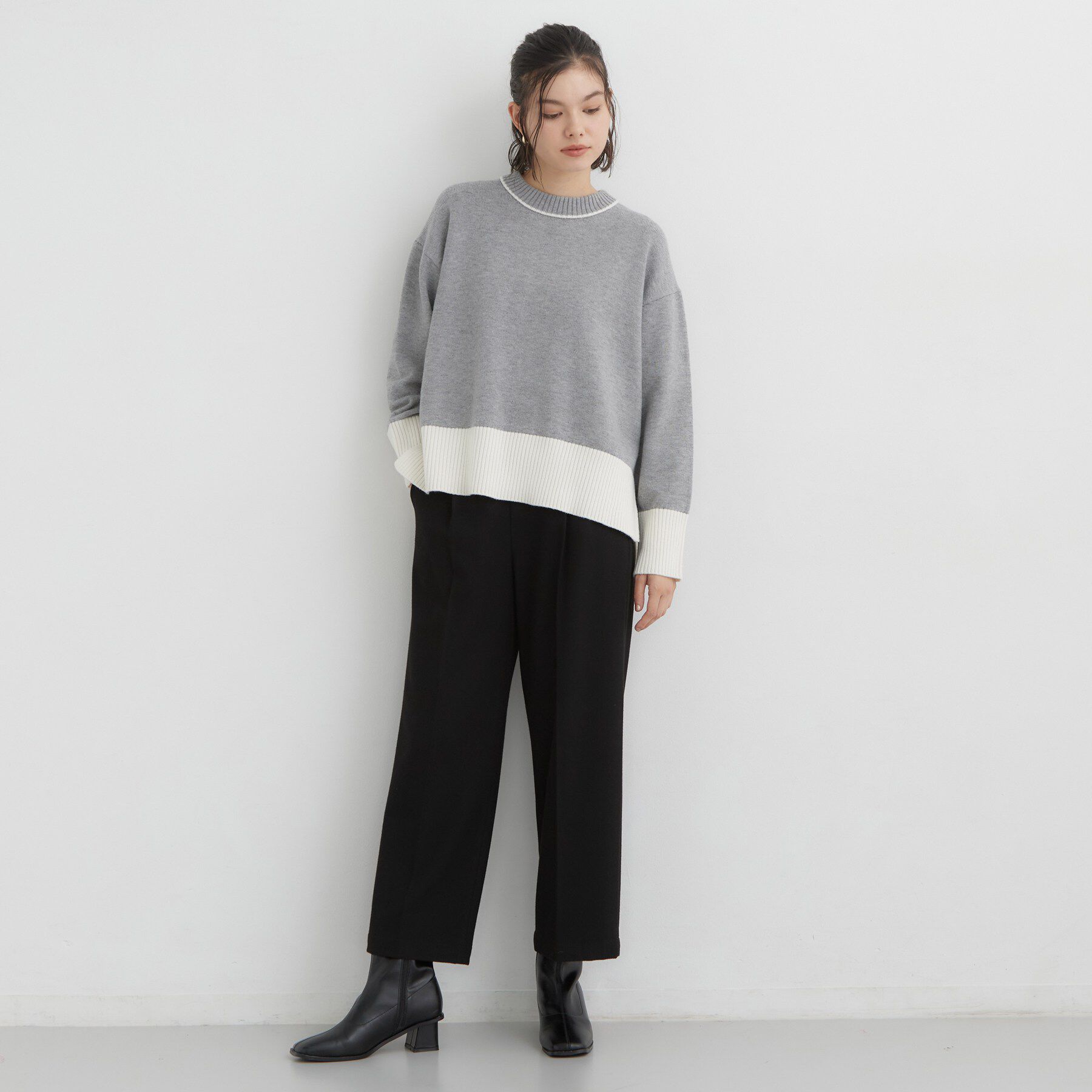 THE SHOP TK「【選べる着丈/S-XL】ぬくラク 両面起毛ワイドパンツ」|その他|