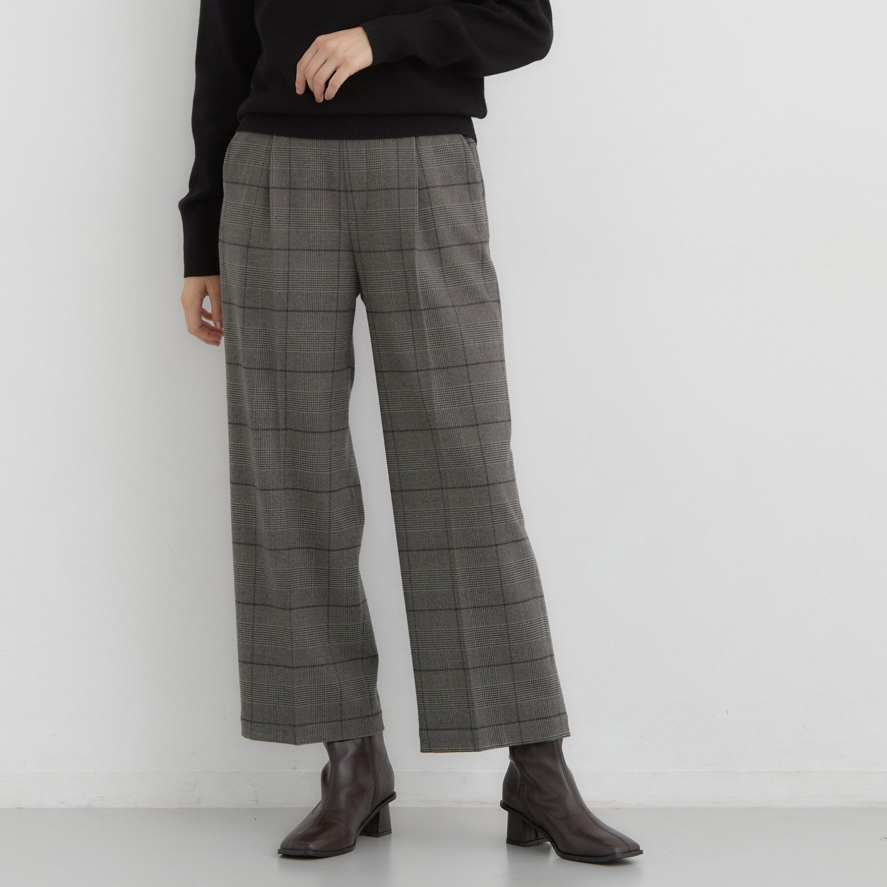 THE SHOP TK「【選べる着丈/S-XL】ぬくラク 両面起毛ワイドパンツ」|その他|