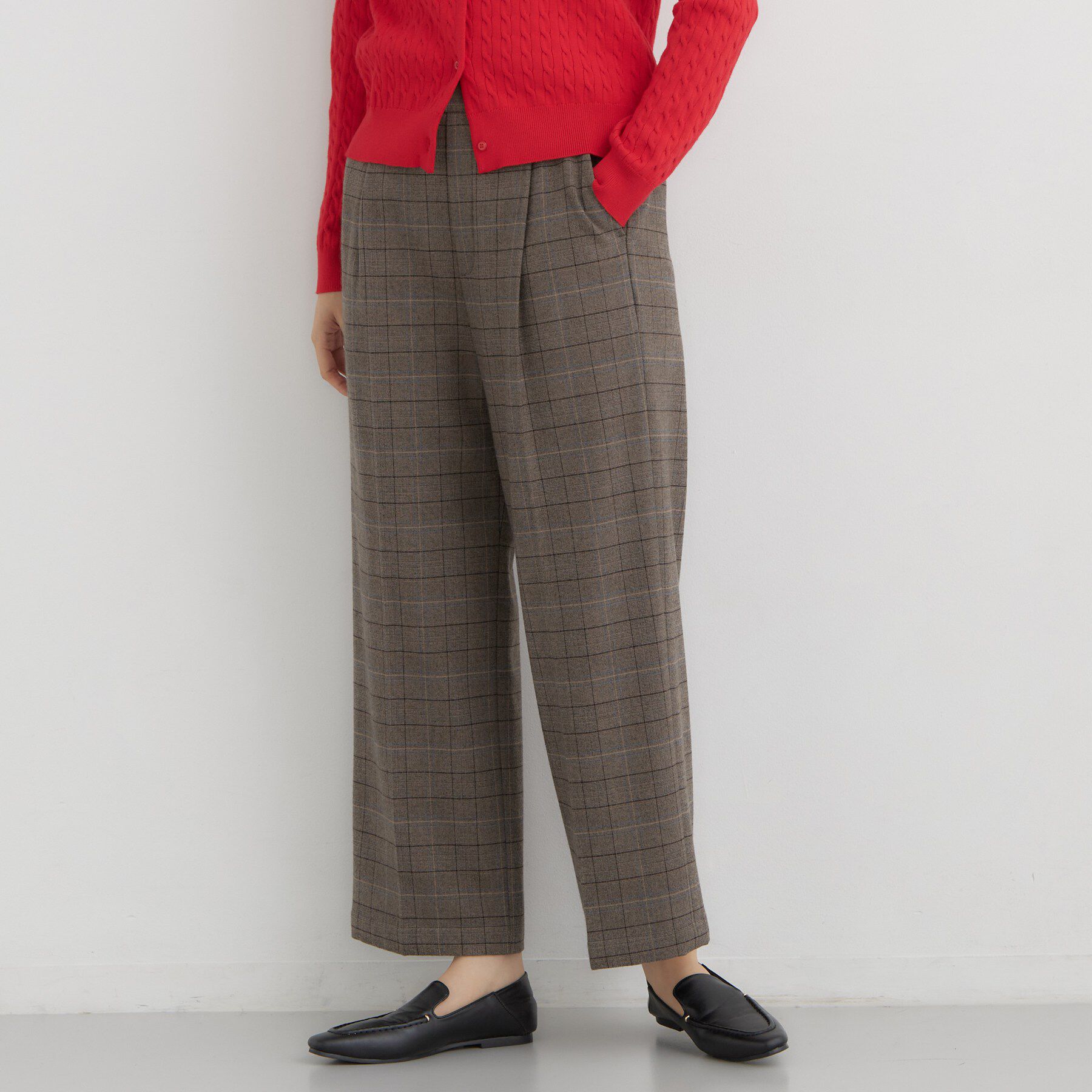 THE SHOP TK「【選べる着丈/S-XL】ぬくラク 両面起毛ワイドパンツ」|その他|