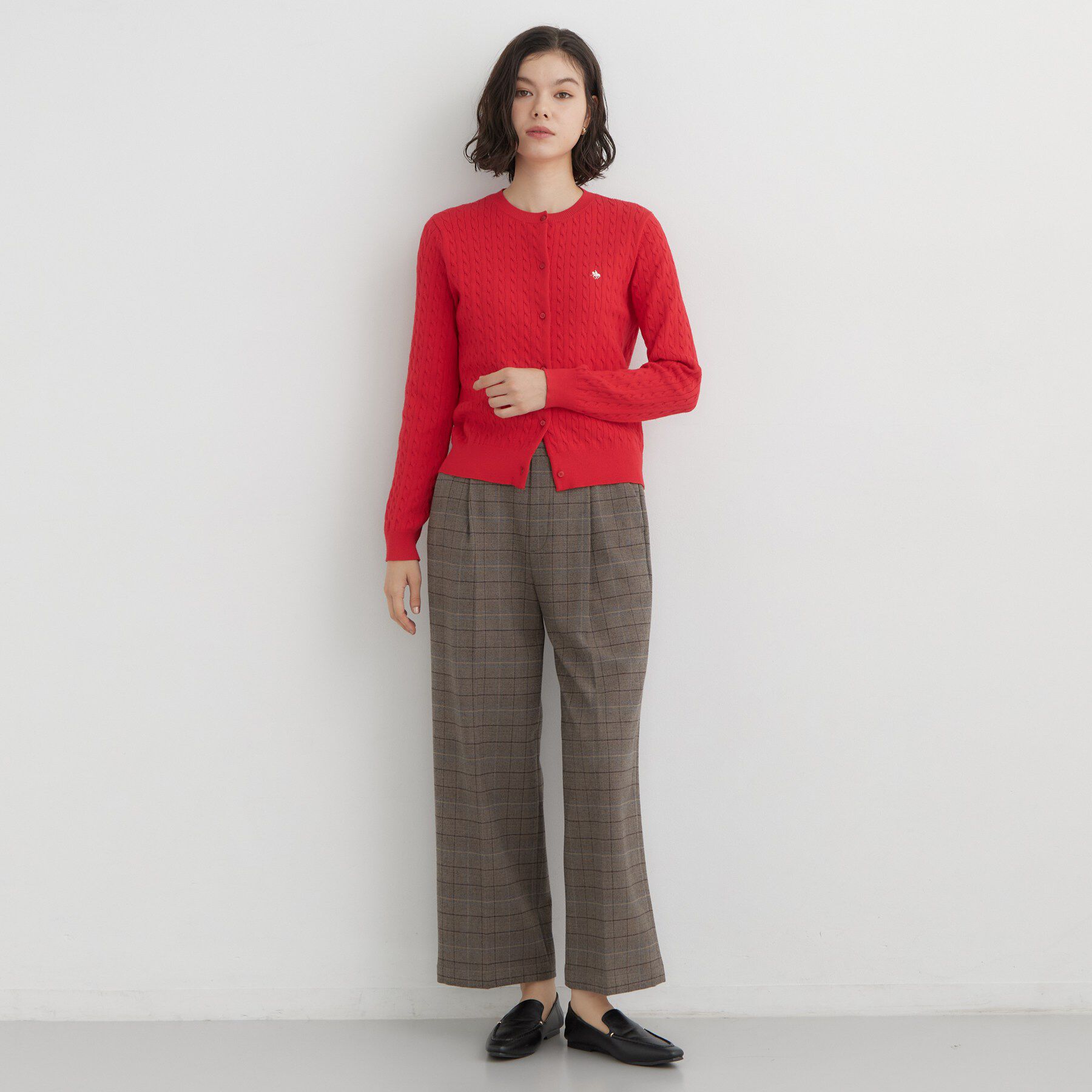 THE SHOP TK「【選べる着丈/S-XL】ぬくラク 両面起毛ワイドパンツ」|その他|