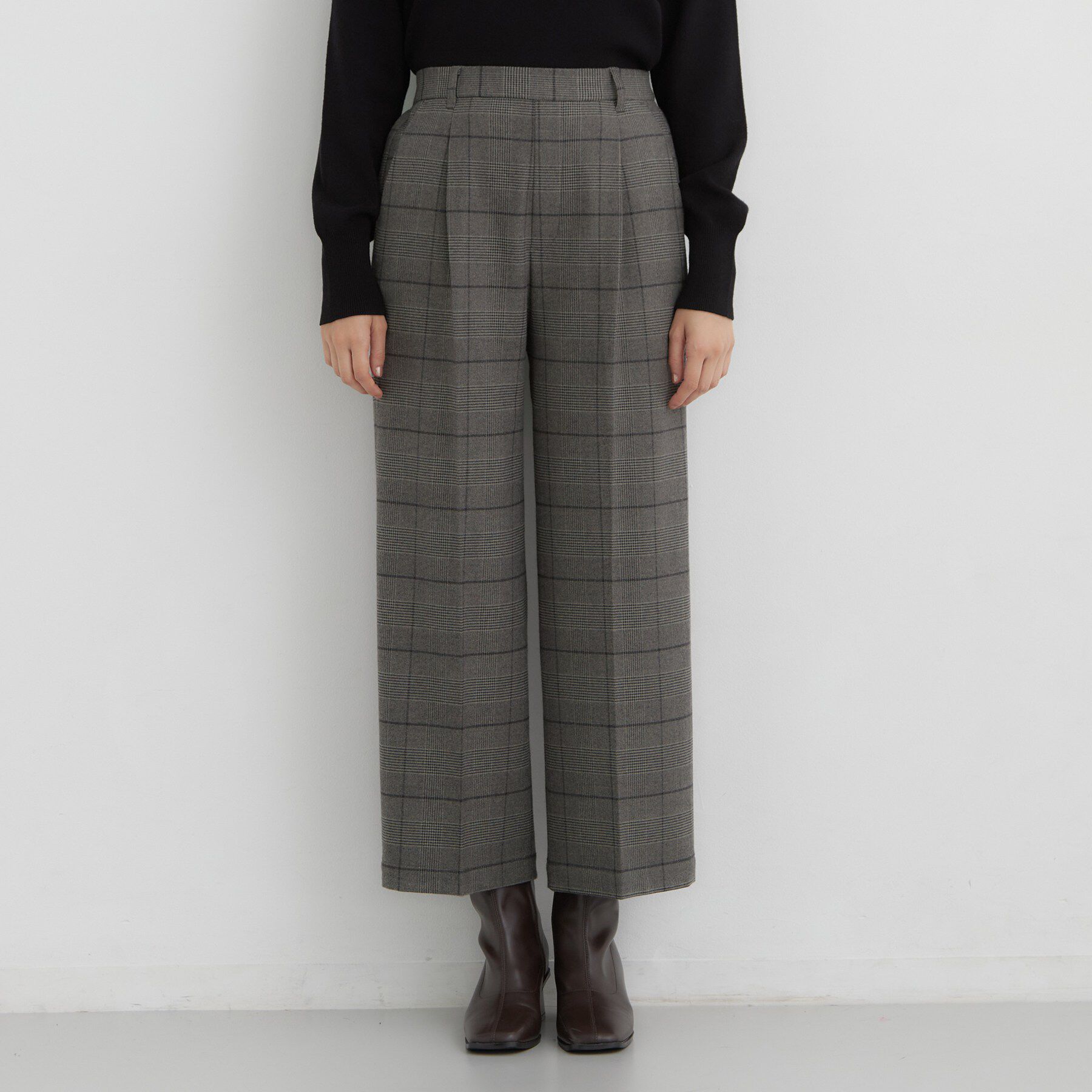 THE SHOP TK「【選べる着丈/S-XL】ぬくラク 両面起毛ワイドパンツ」|その他|