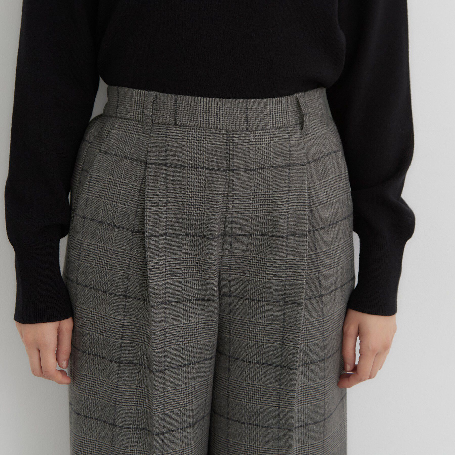 THE SHOP TK「【選べる着丈/S-XL】ぬくラク 両面起毛ワイドパンツ」|その他|