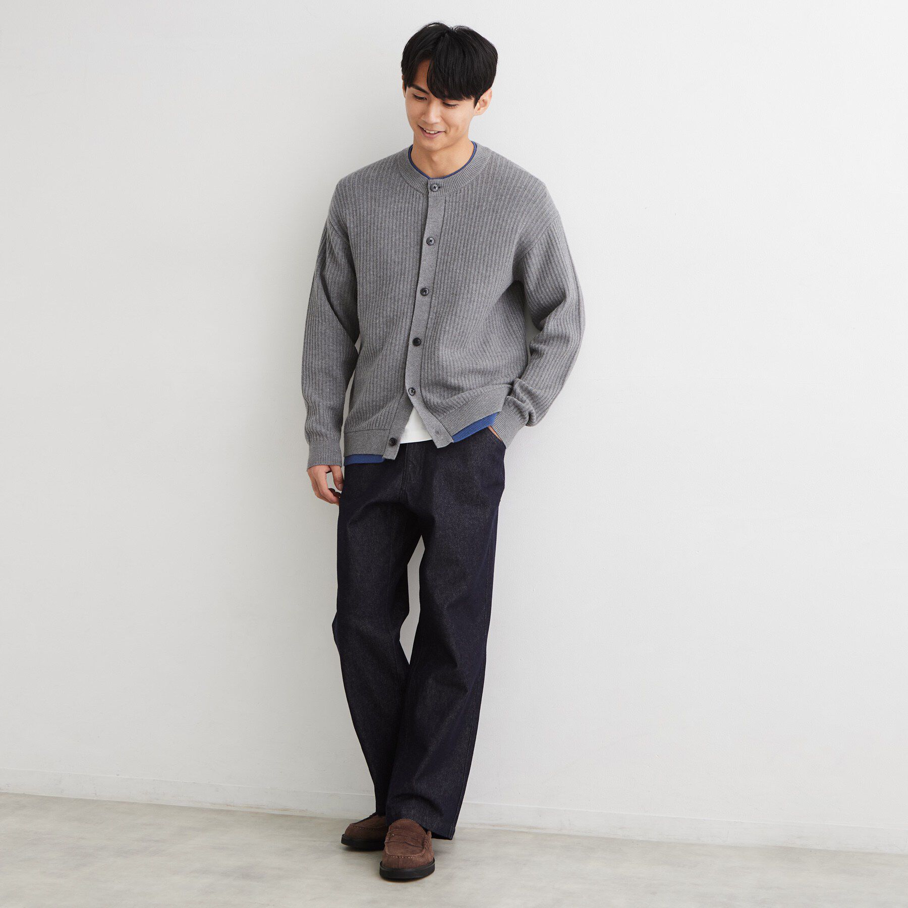 THE SHOP TK「レイヤードデザイン カーディガン」|カーディガン|