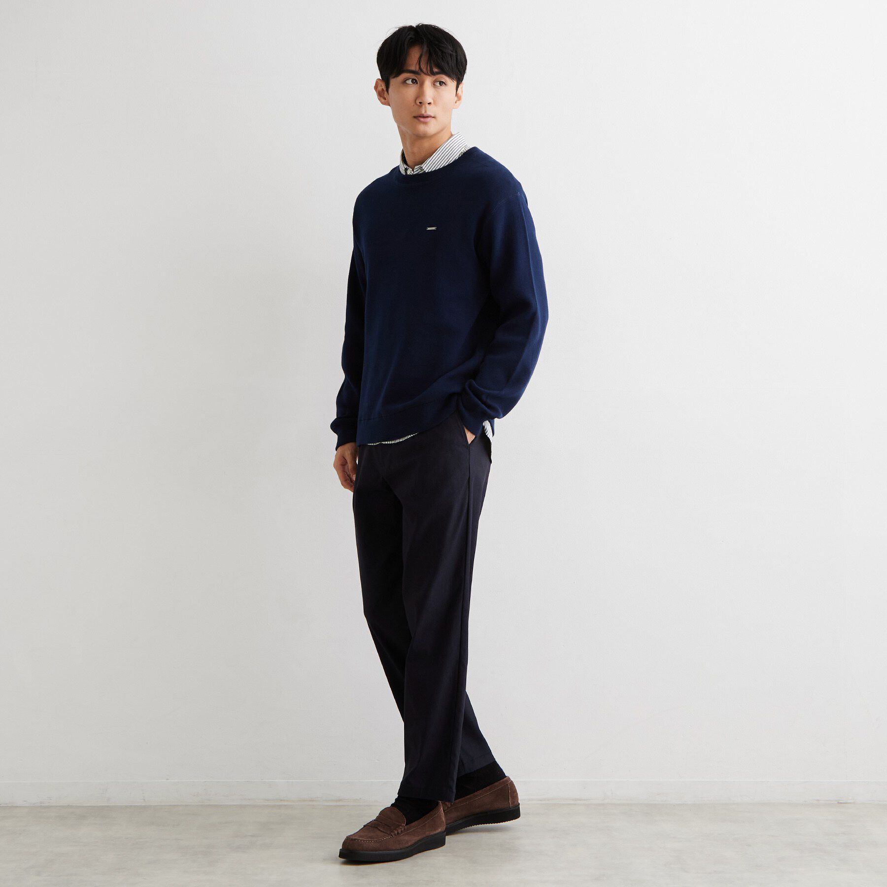 THE SHOP TK「【秋から着られる】スウェットライクニット」|ニット・セーター|