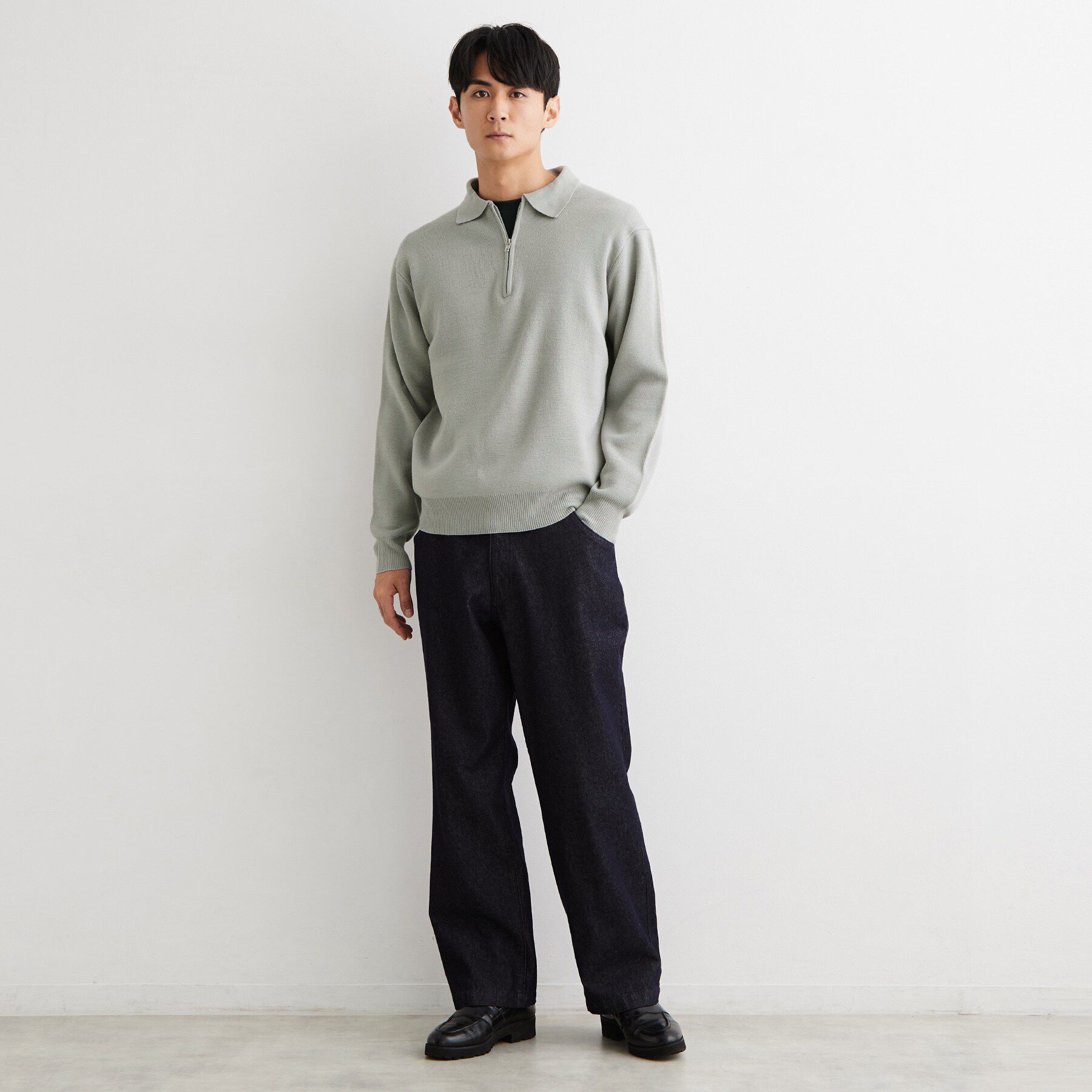 THE SHOP TK「【洗濯機OK】ハーフジップニット」|ニット・セーター|