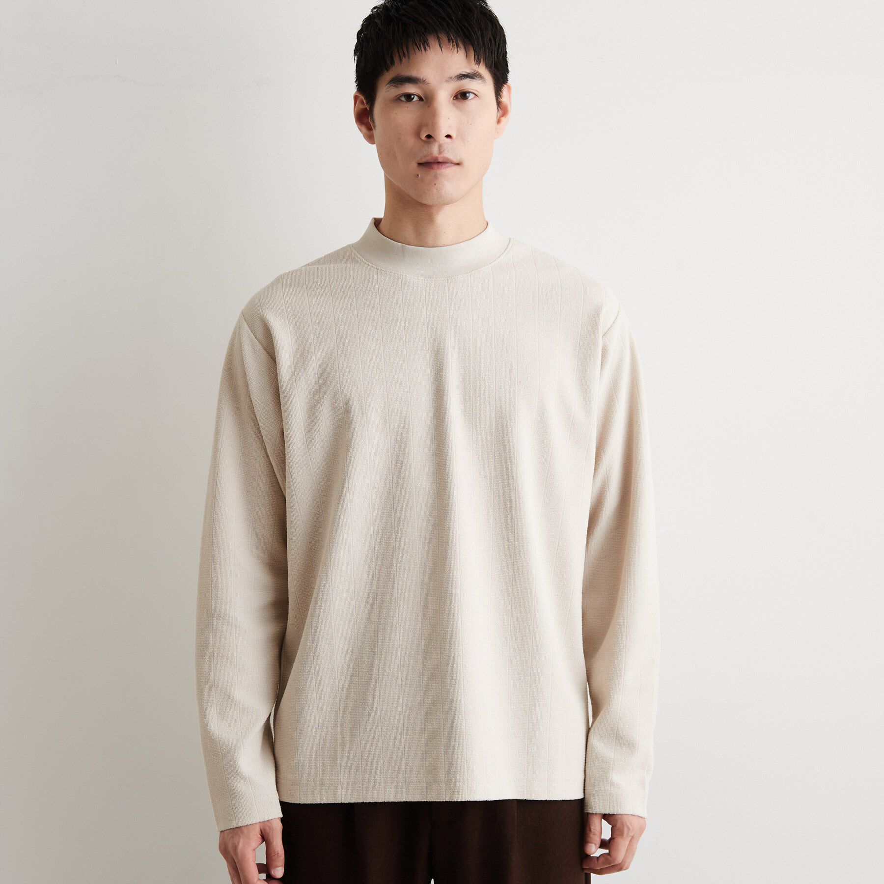 THE SHOP TK「モックネックストライプ」|Tシャツ・カットソー|
