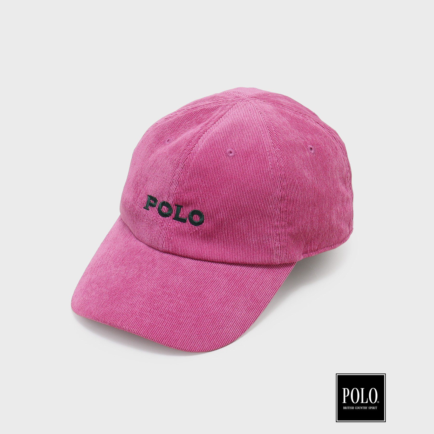 THE SHOP TK「POLO BCS / コーデュロイ刺繍キャップ」|キャップ・キャスケット|ピンク(073)