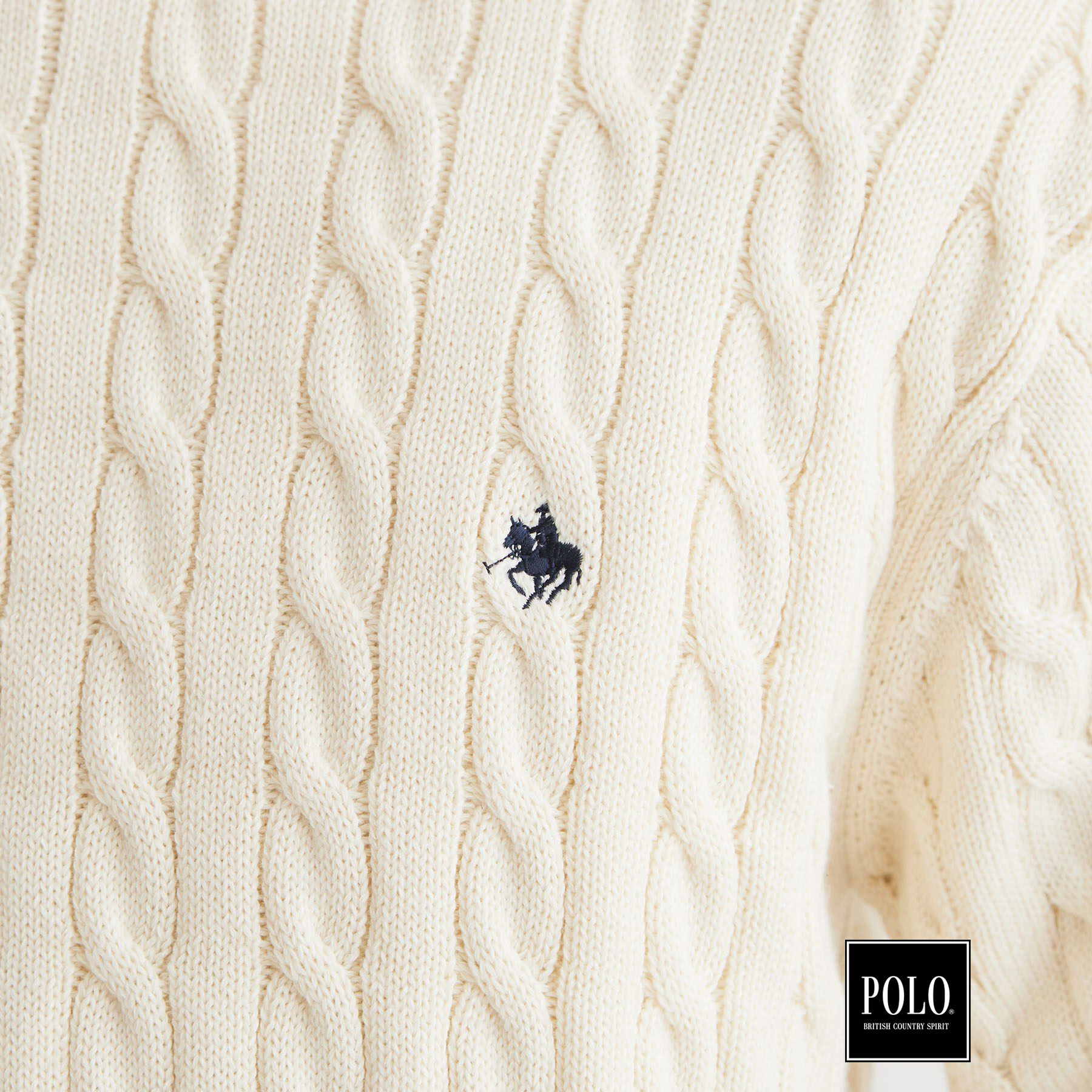 THE SHOP TK「POLO BCS / 別注ケーブルニット」|ニット・セーター|