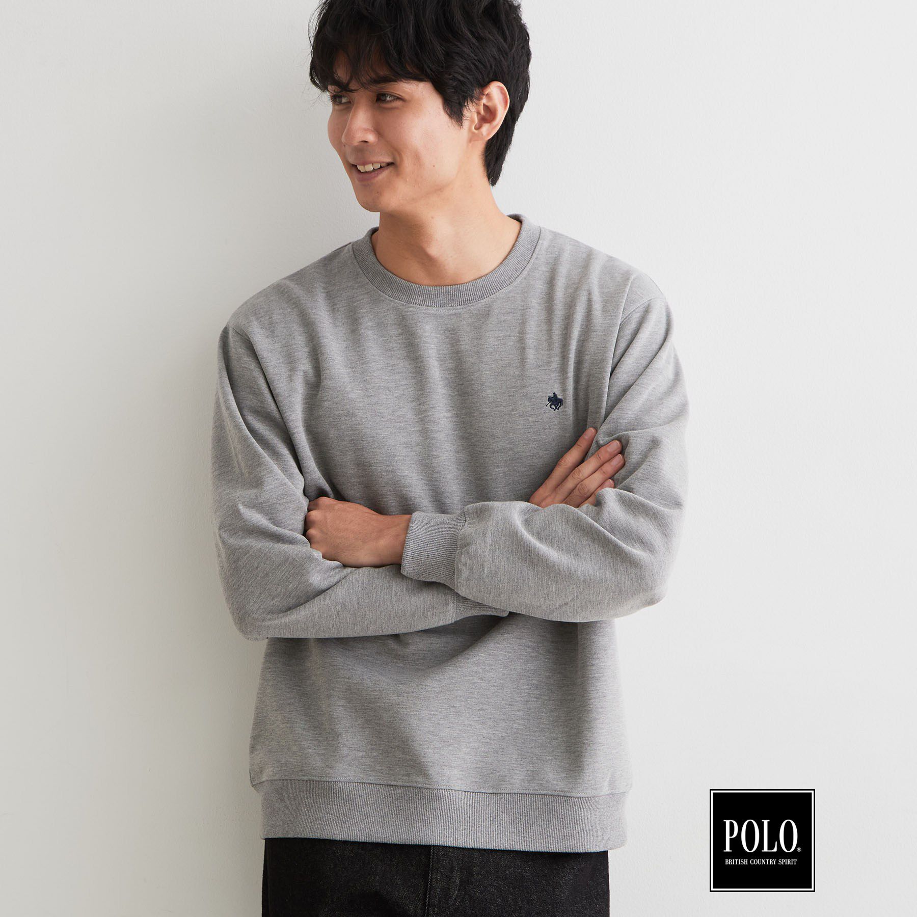 THE SHOP TK「POLO BCS ／ 別注ダンボールスウェット」|Tシャツ・カットソー|グレー(012)
