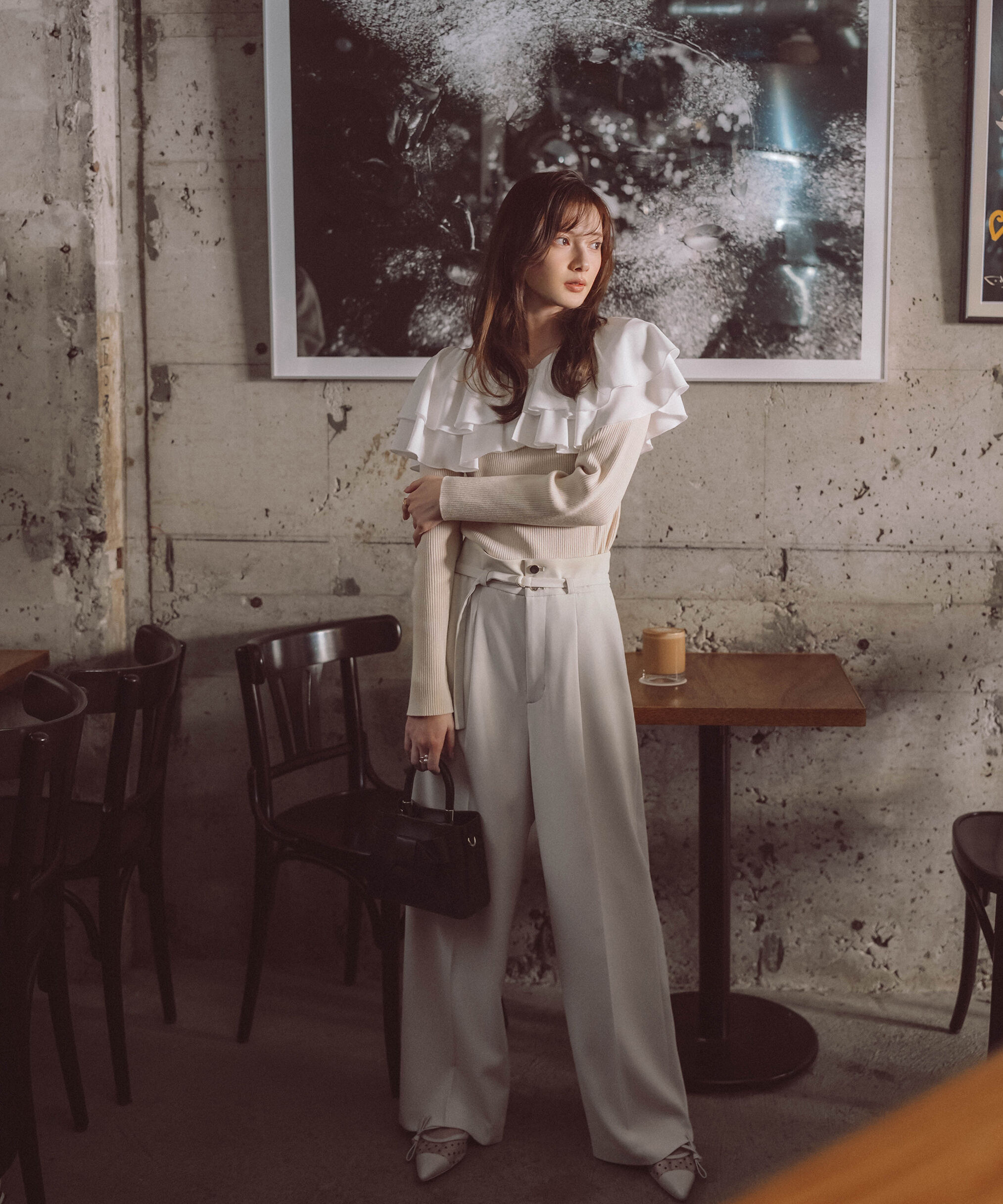 PROPORTION BODY DRESSING「ベルト付きワイドパンツ　26SS」|その他|アイボリー2
