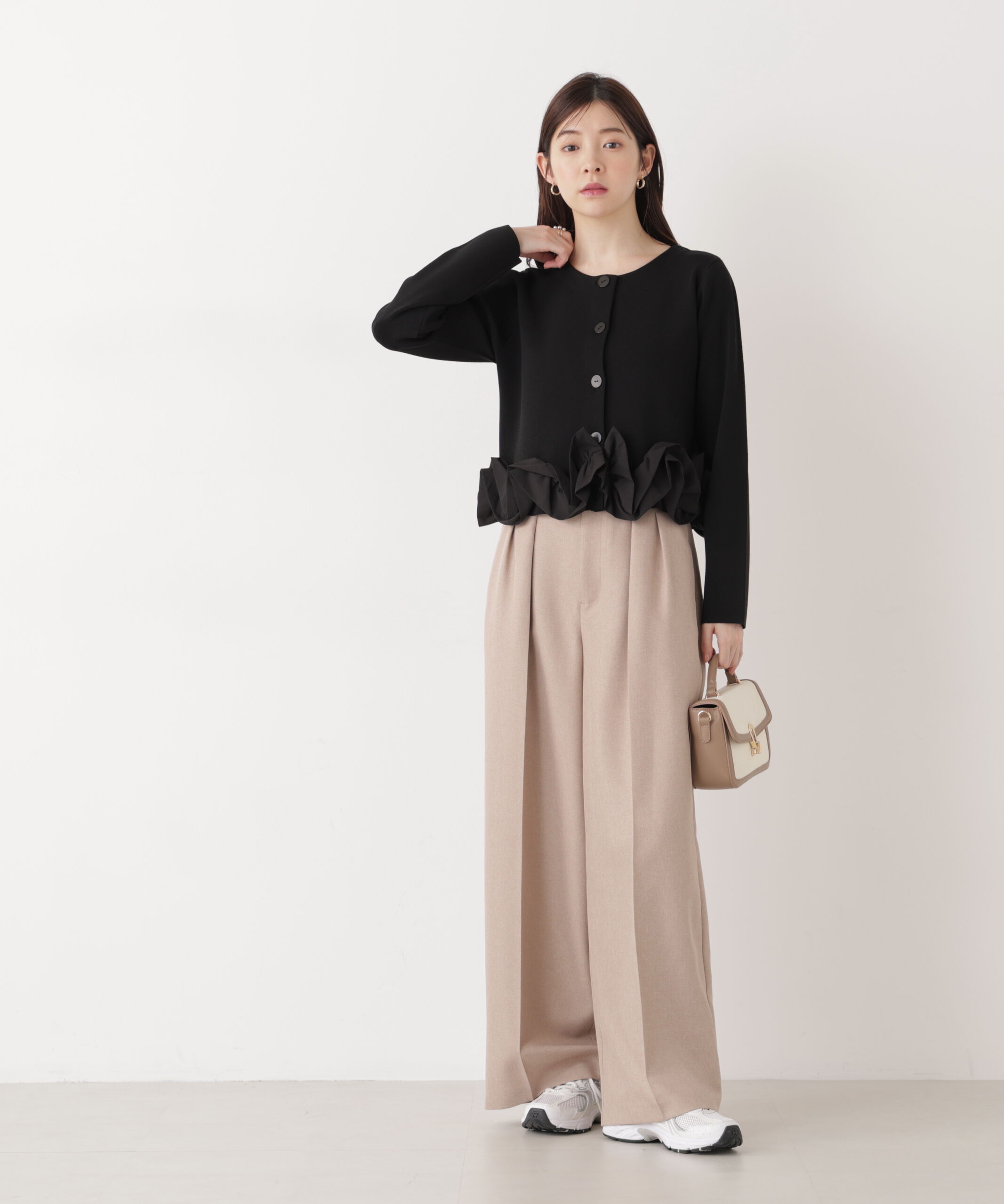 PROPORTION BODY DRESSING「〈a/mie〉ホイップペプラムニット　26SS」|カーディガン|