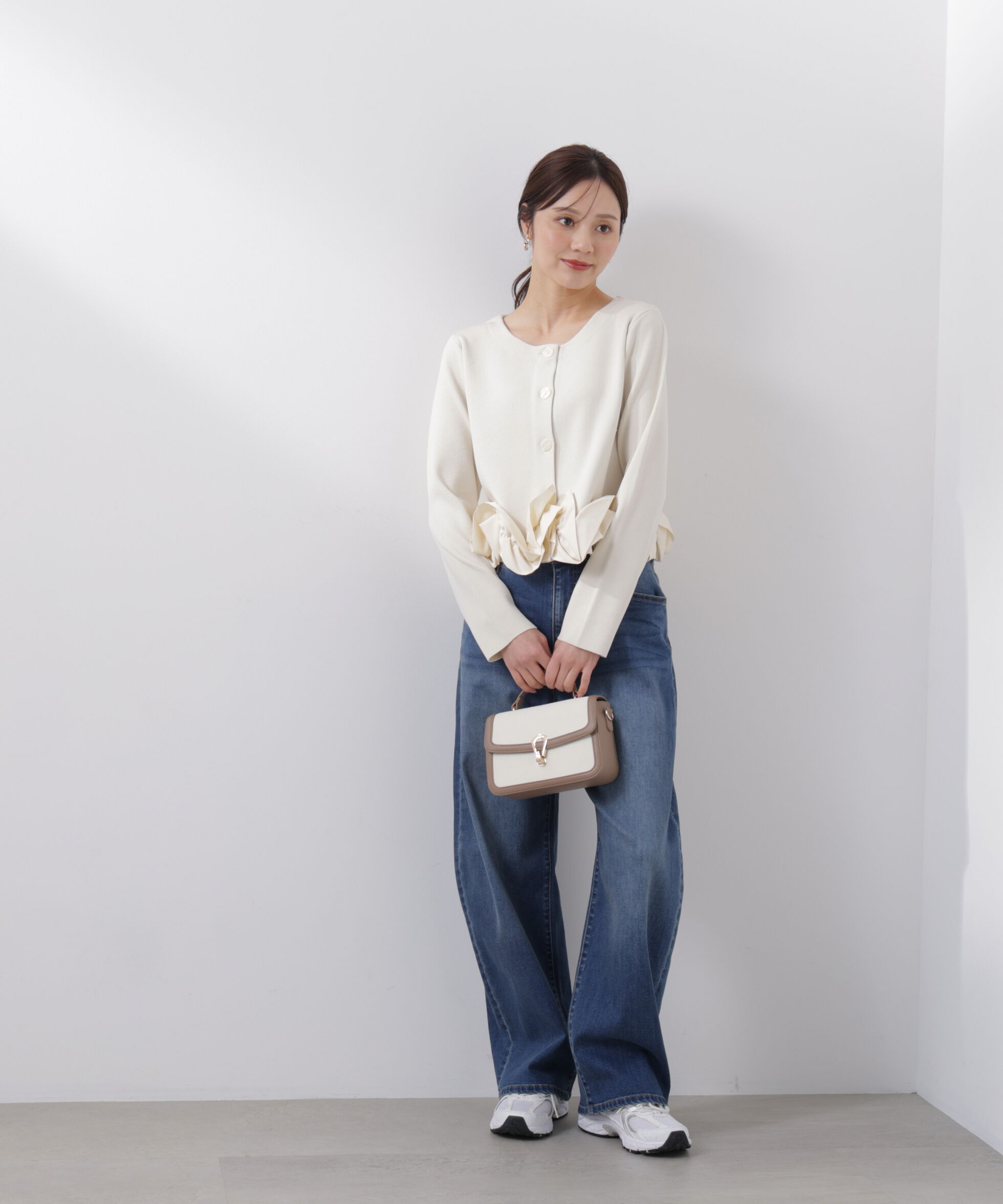 PROPORTION BODY DRESSING「〈a/mie〉ホイップペプラムニット　26SS」|カーディガン|